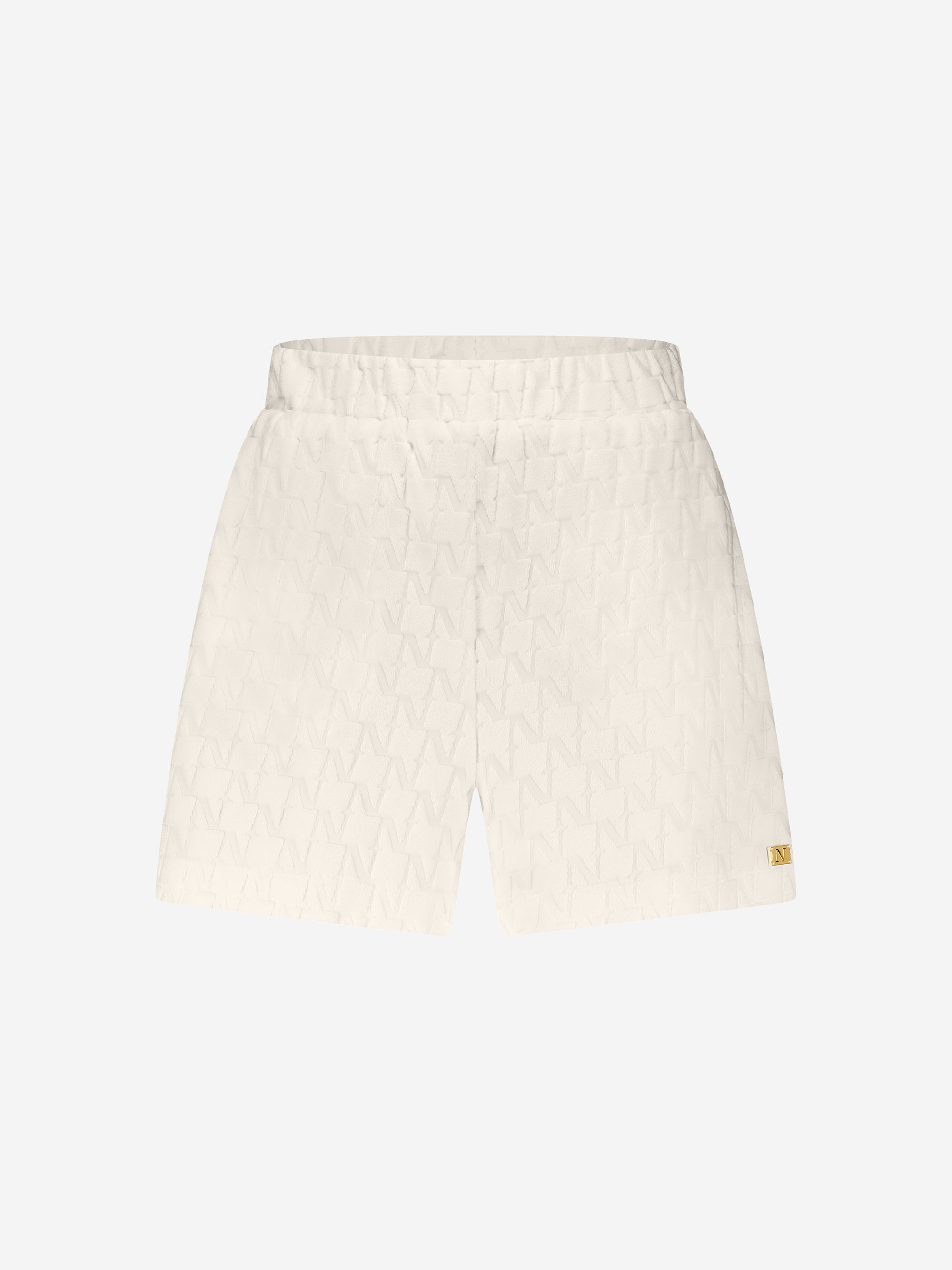 Sweat shorts with logo pattern