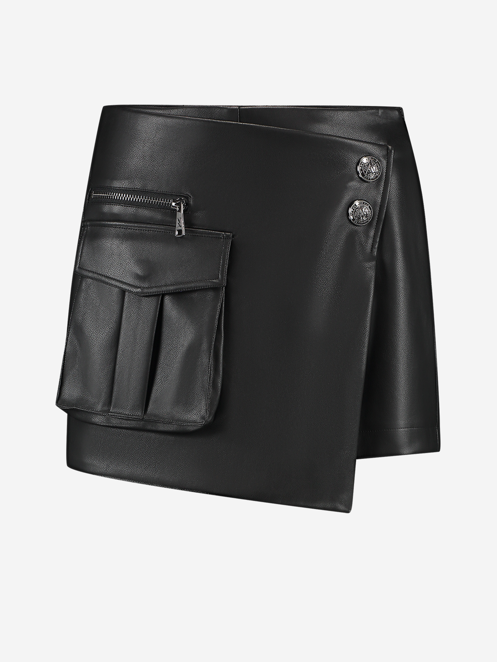 Faux leather skort