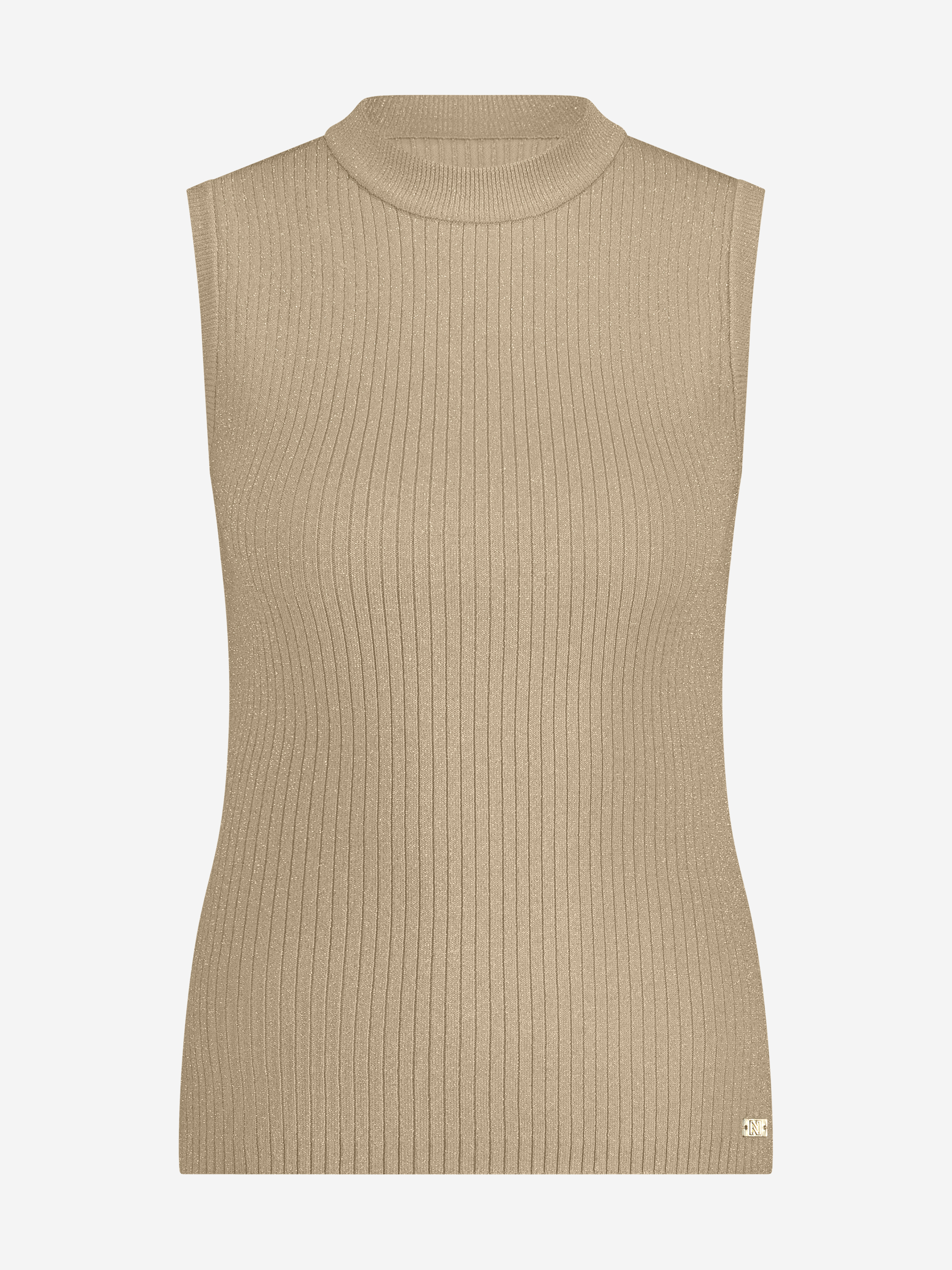 Fitted tank top with glitter