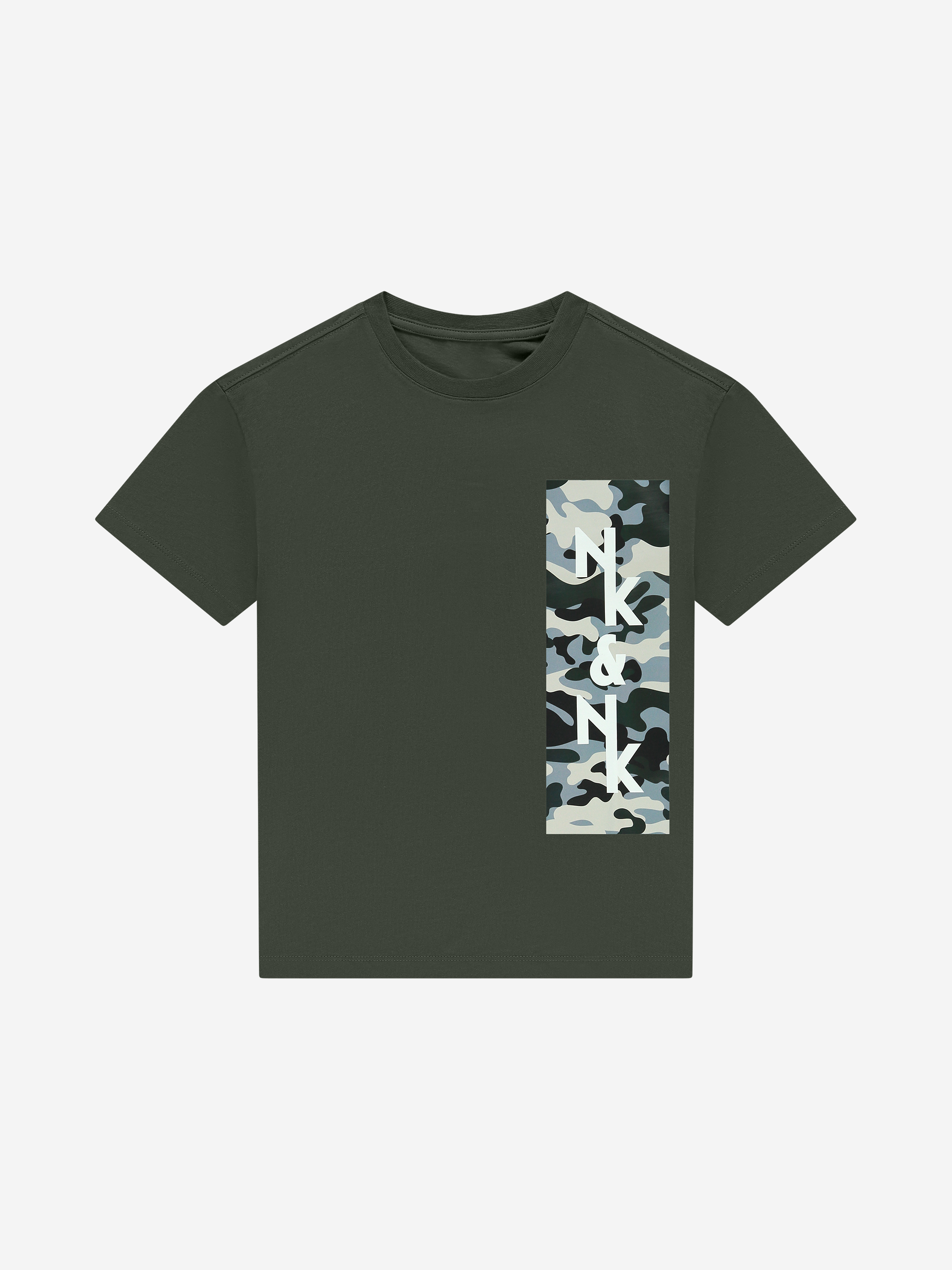 T-shirt with camouflage print and NIK&NIK logo