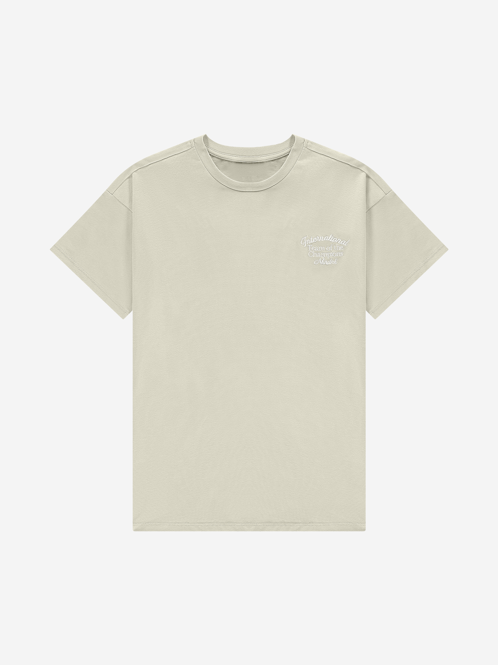 Losvallend T-shirt met geborduurde tekst