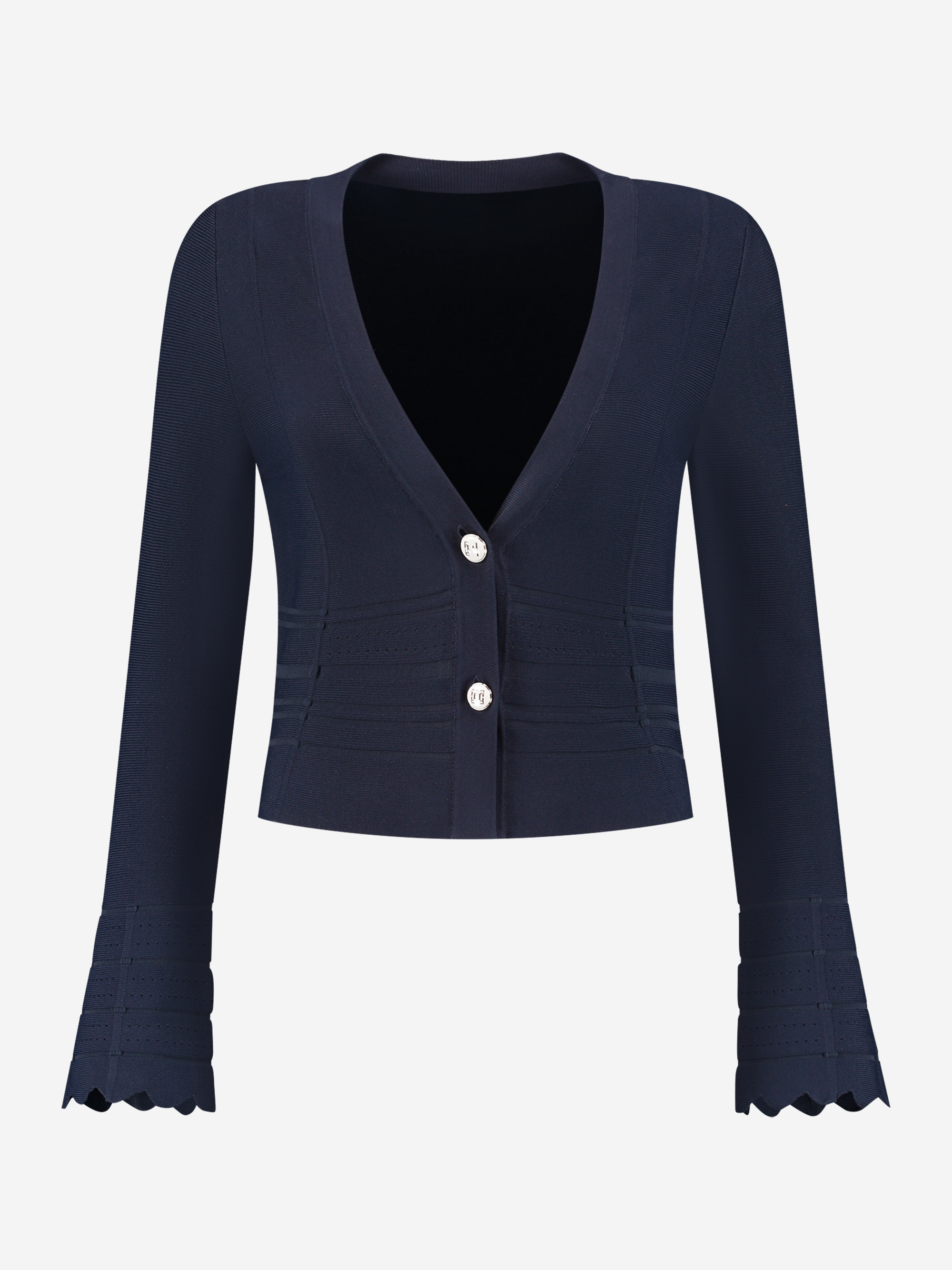 Cardigan met golvende mouwen