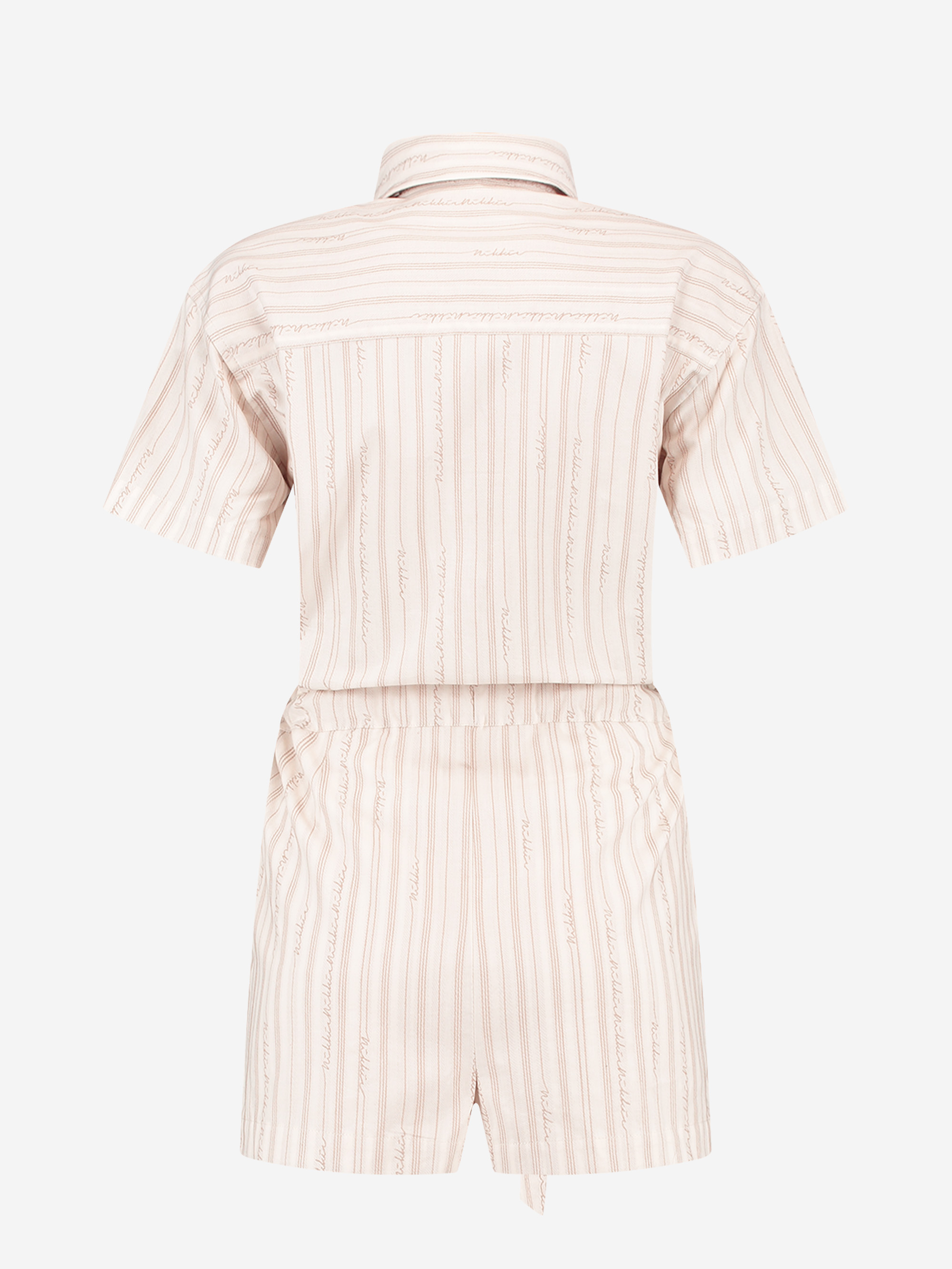 Playsuit with logo pattern