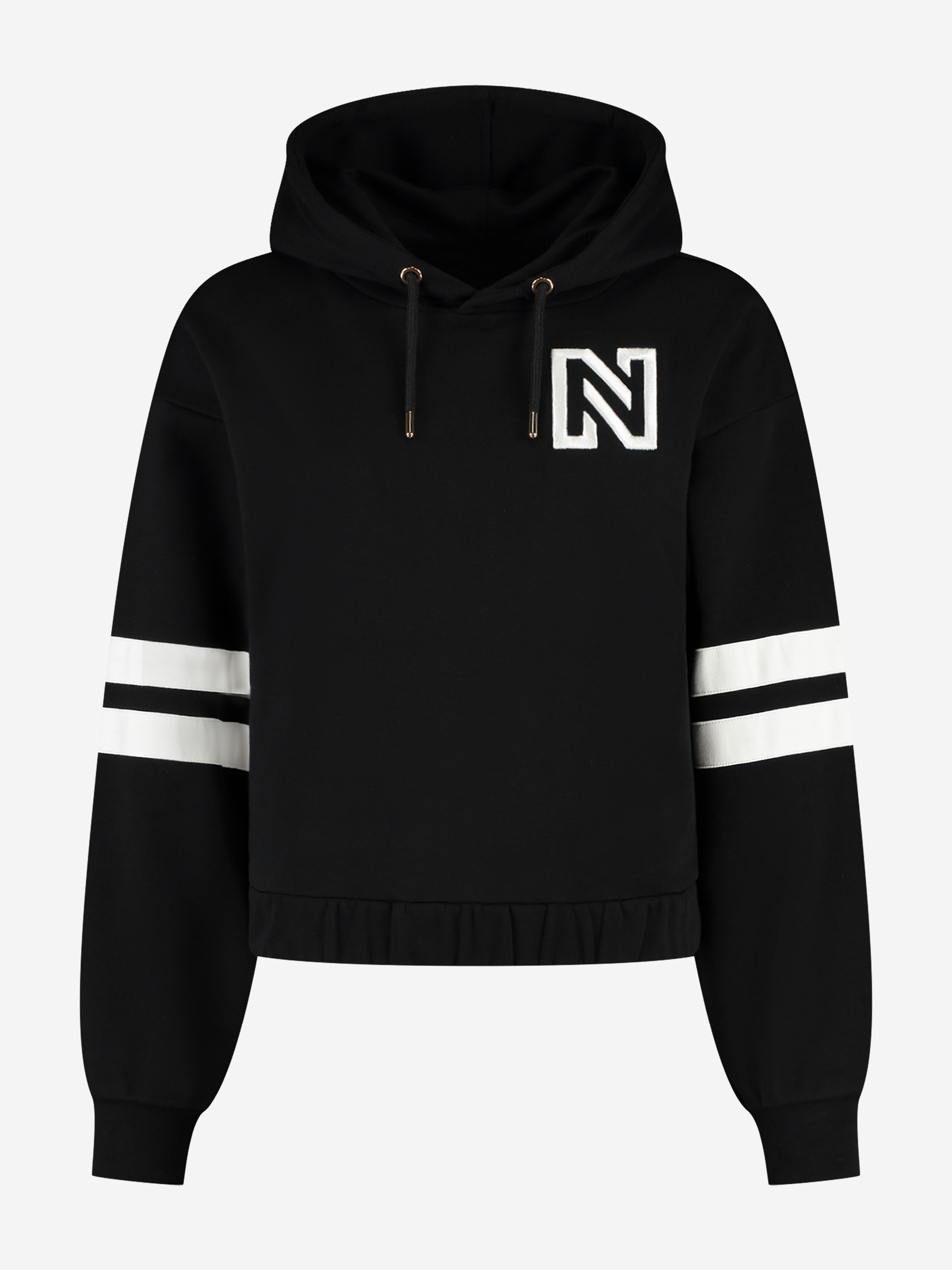 Short hoodie with N logo