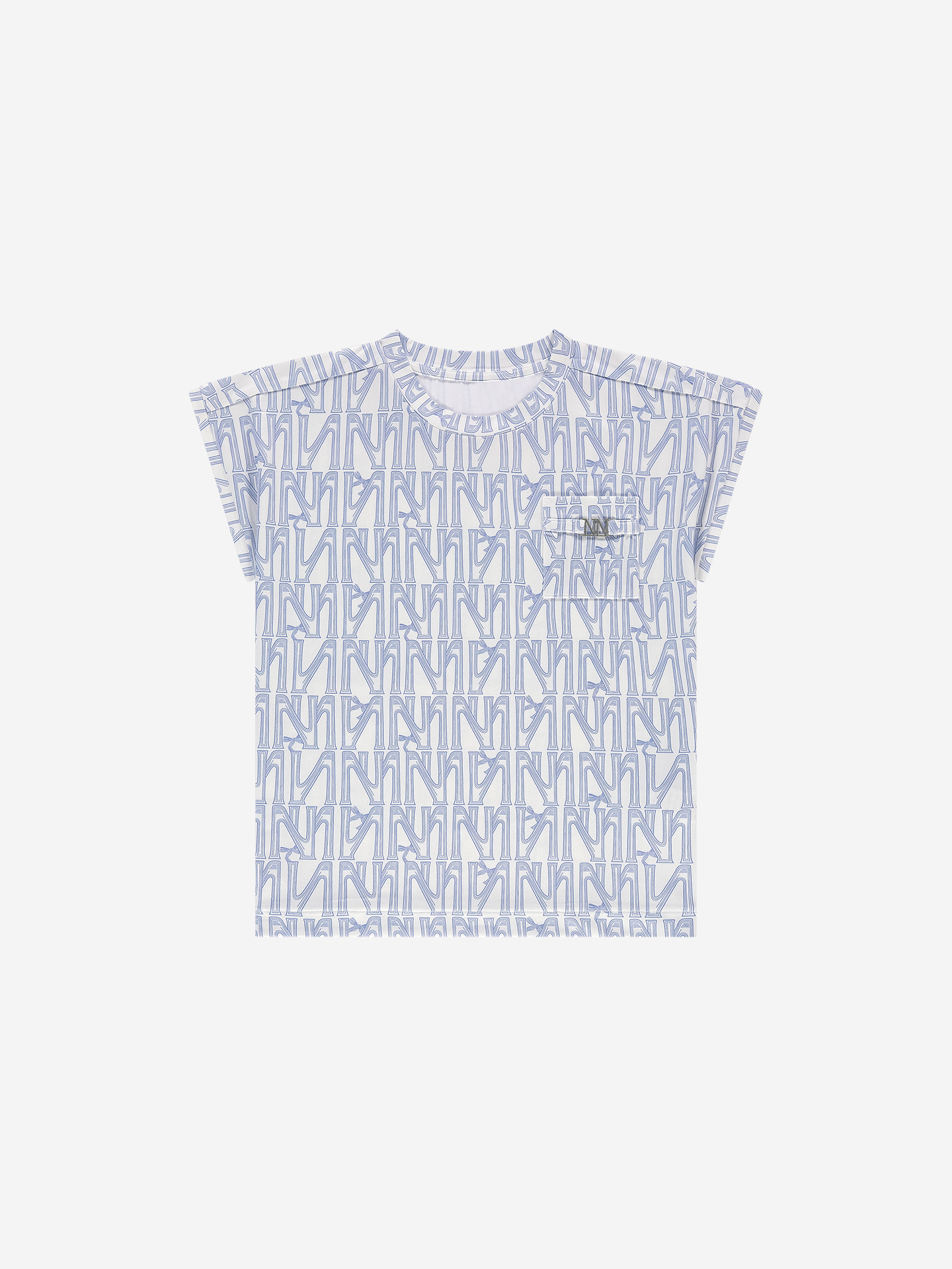 Korte top met logo patroon 