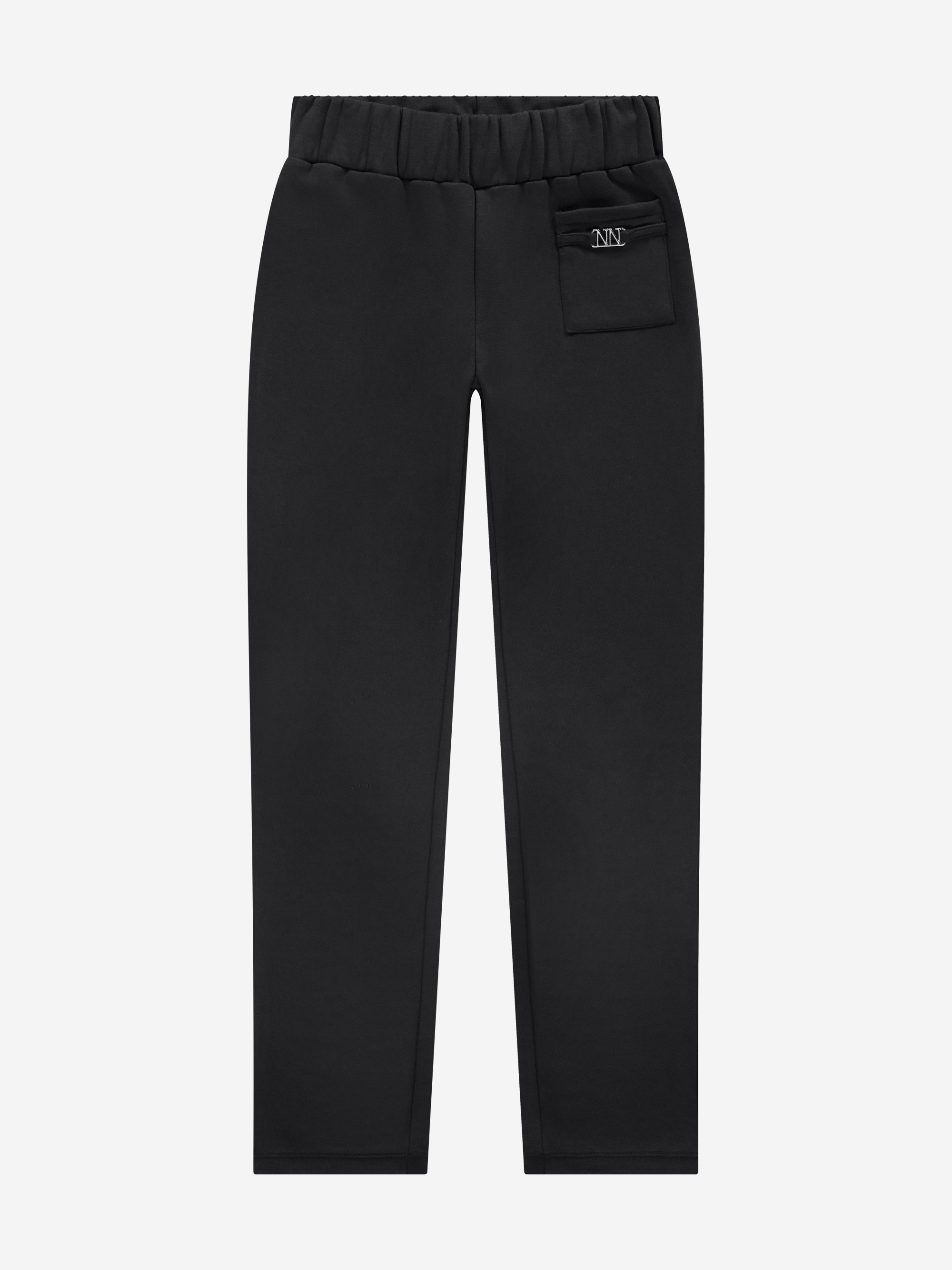 Straight-fitting sweatpants with elastic waistband