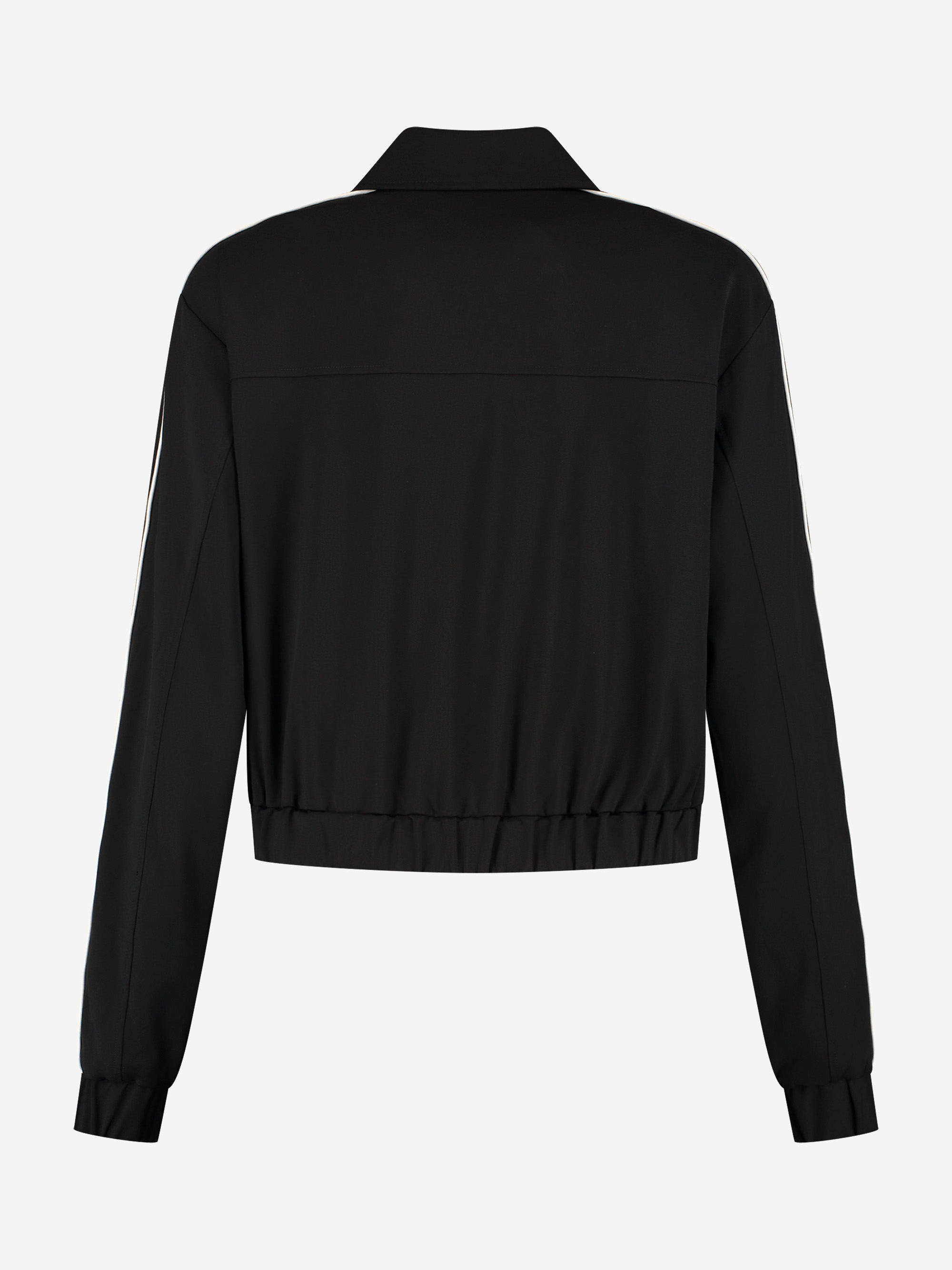 Loose-fitting jacket with white piping