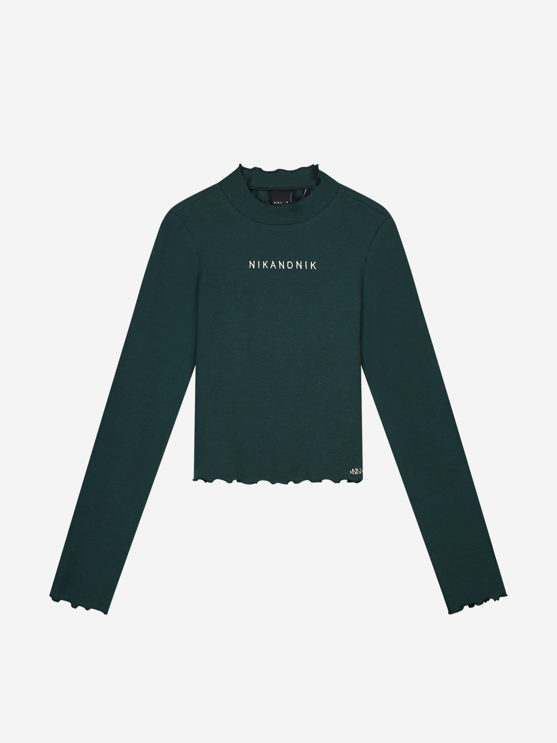 Rib Top Turtle LS Cropped