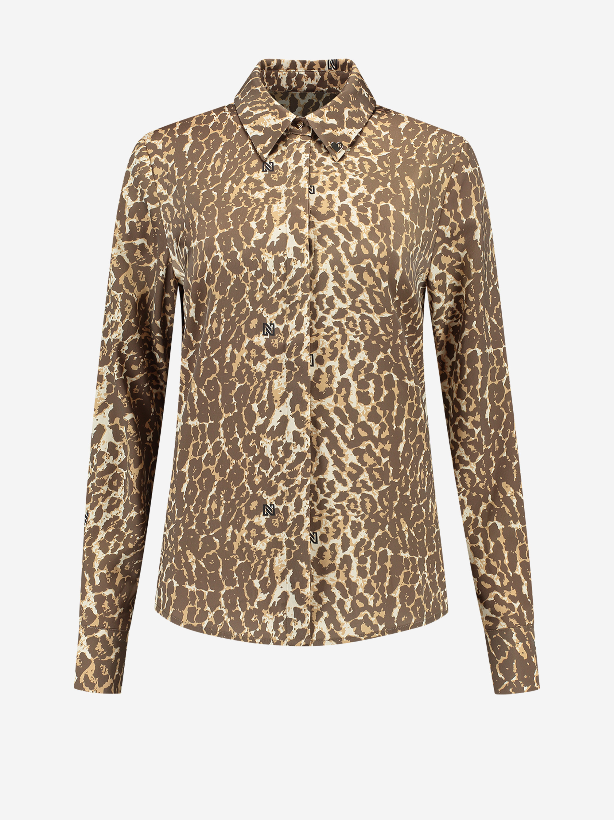 Blouse with panther print