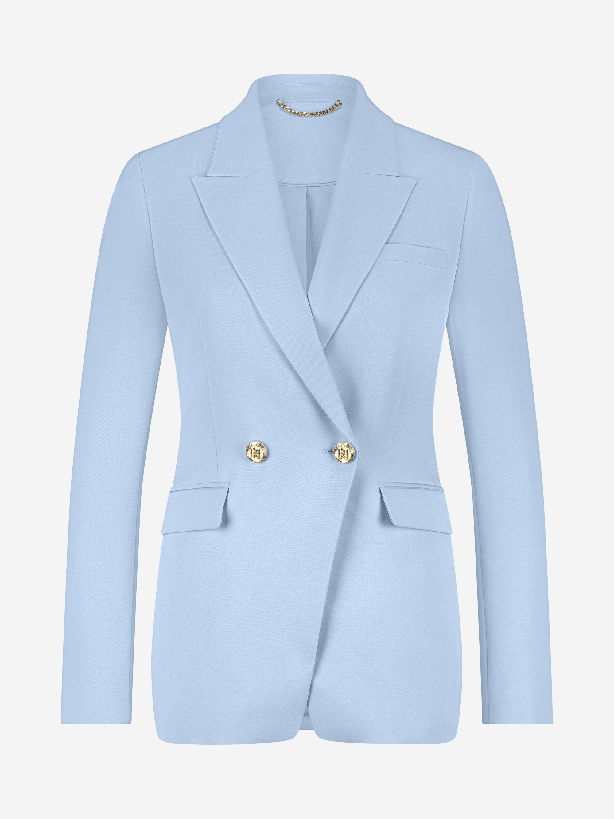 Getailleerde double-breasted blazer met N-knopen