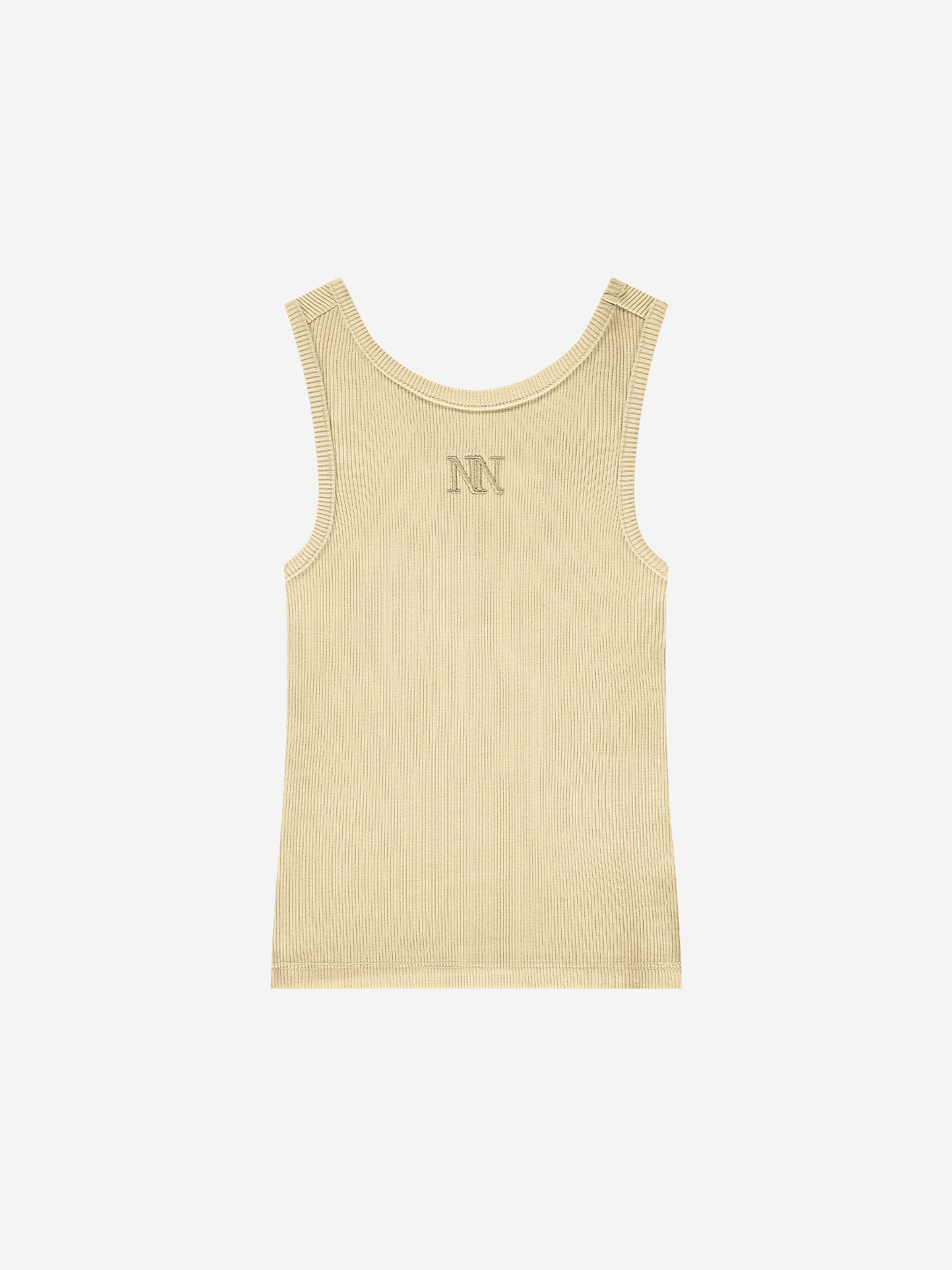 Ribbed top with embroidered logo