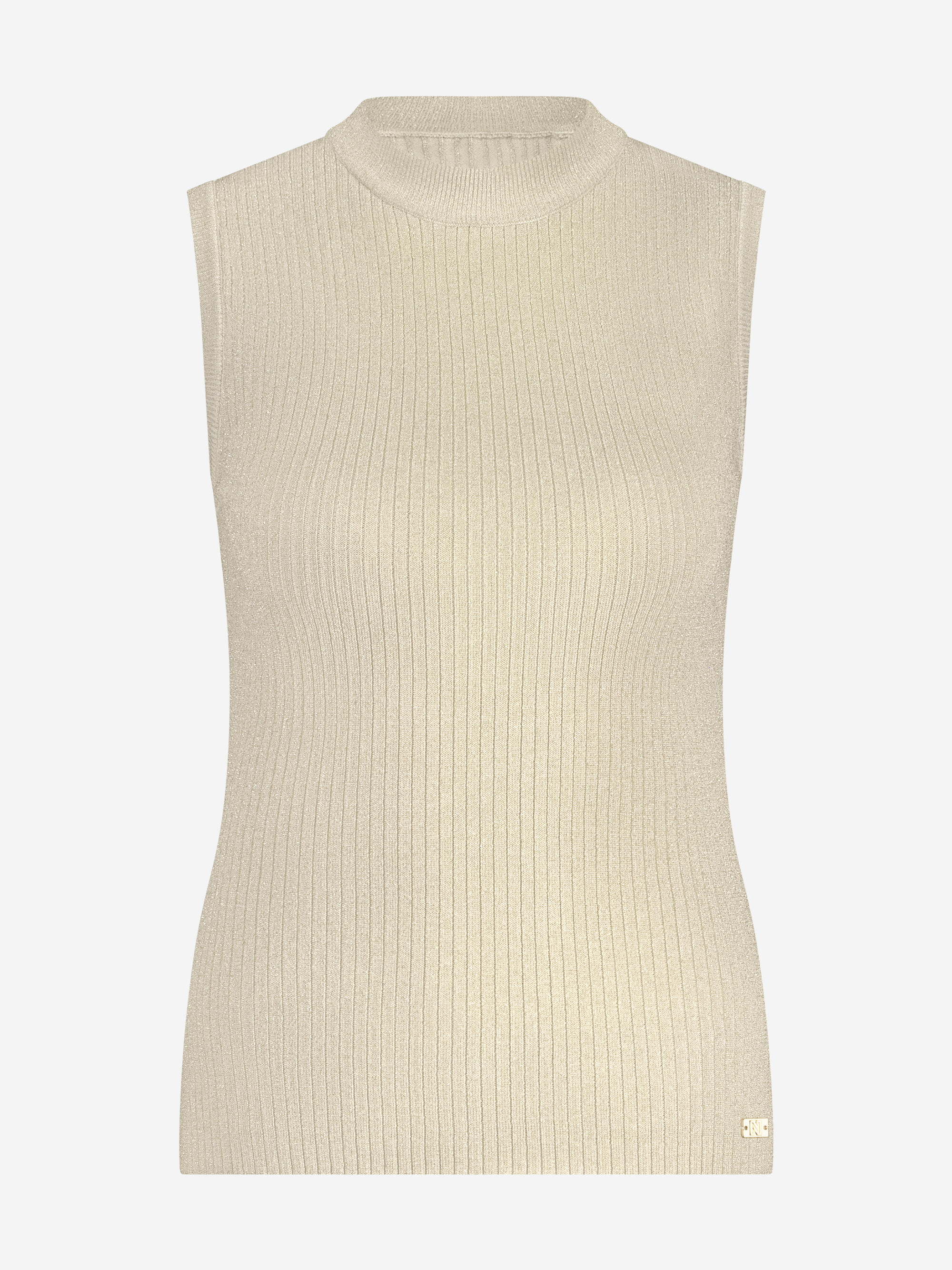 Fitted tank top with glitter
