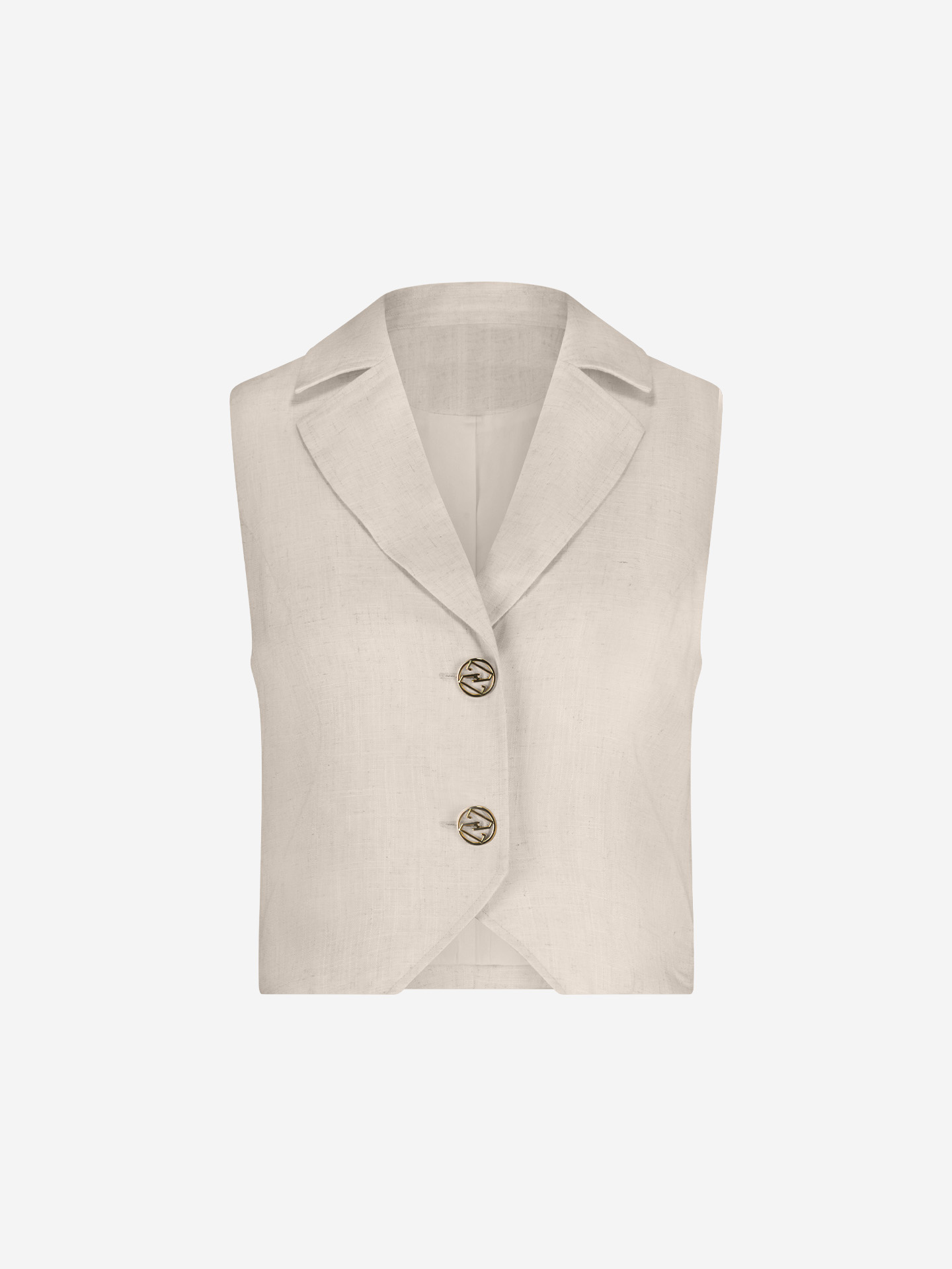Gemêleerd gilet met decoratieve knopen