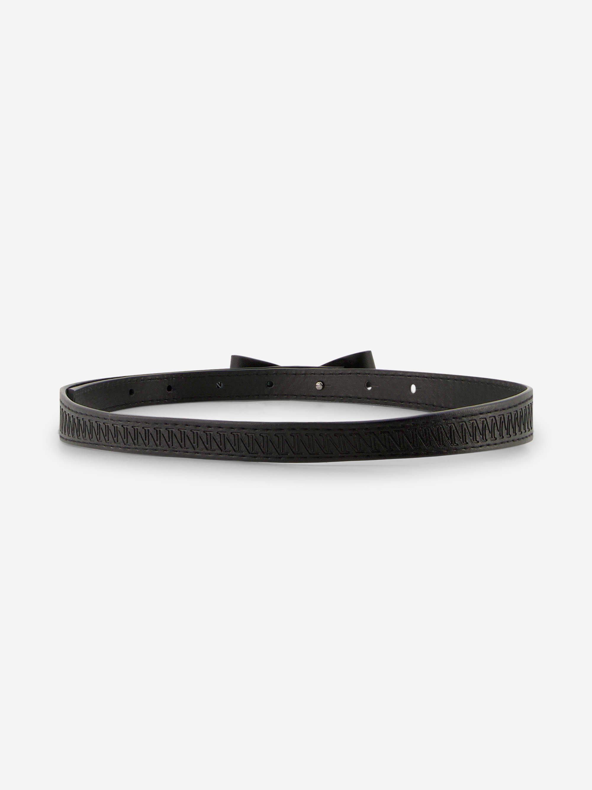 Riem met logo patroon en strik