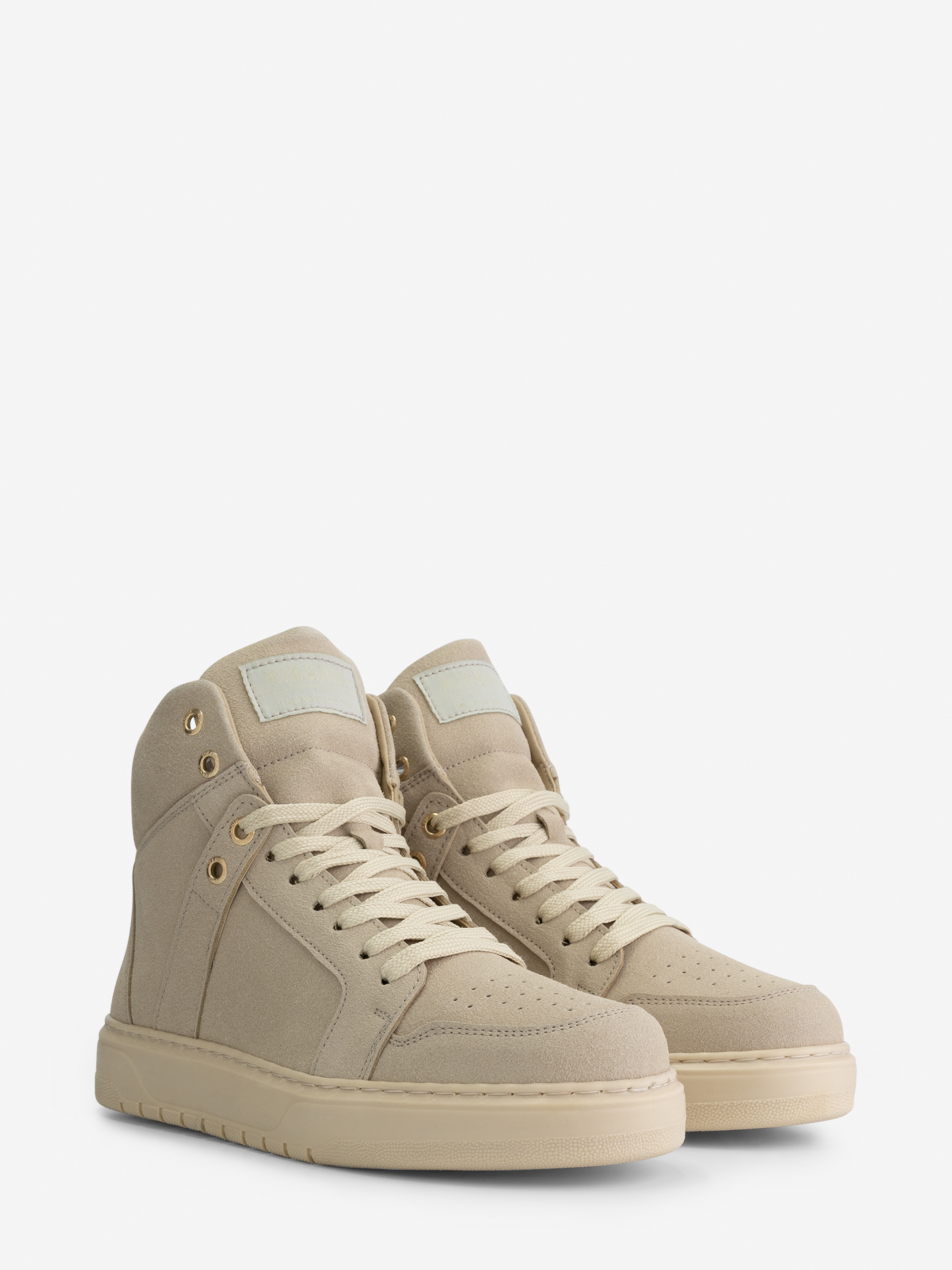 High suede look sneakers