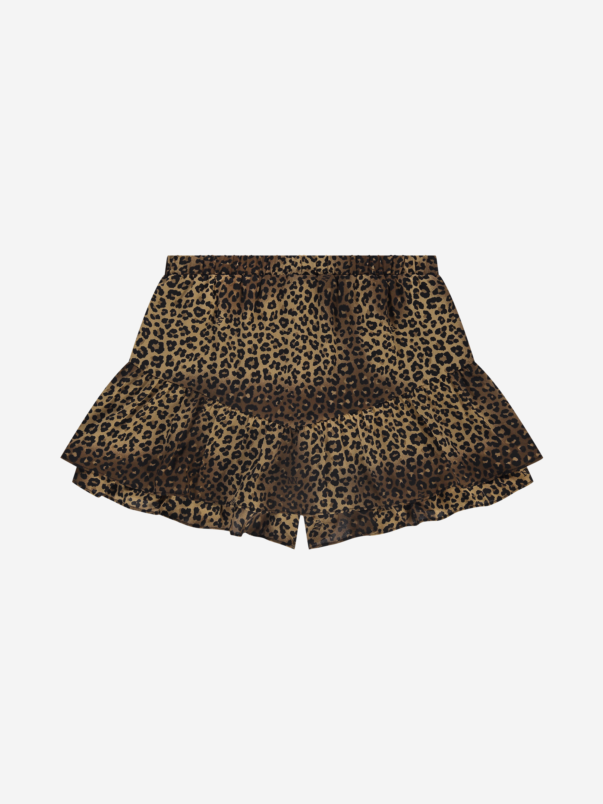 A-line skort with leopard print