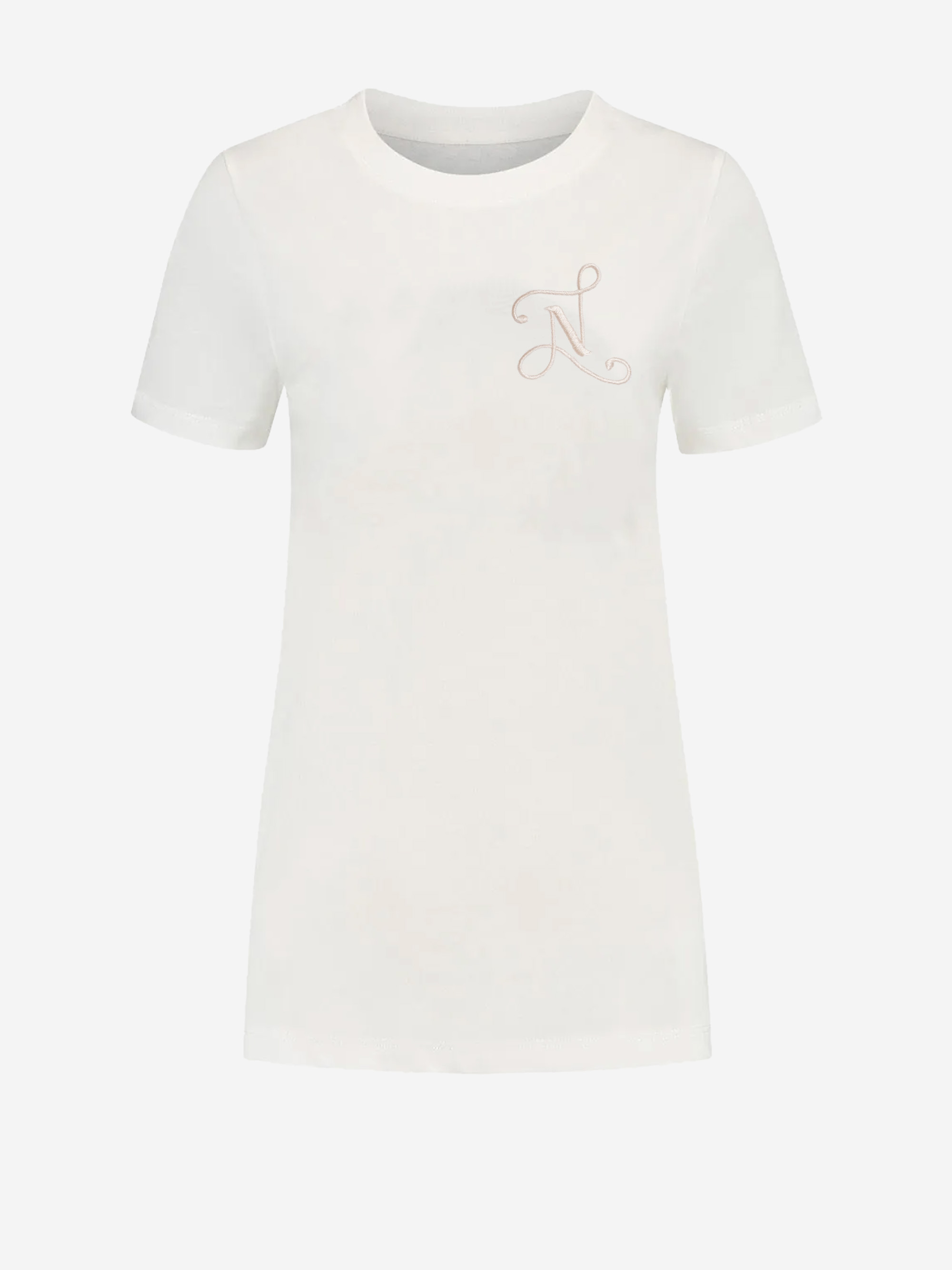 T-shirt met geborduurd N-logo