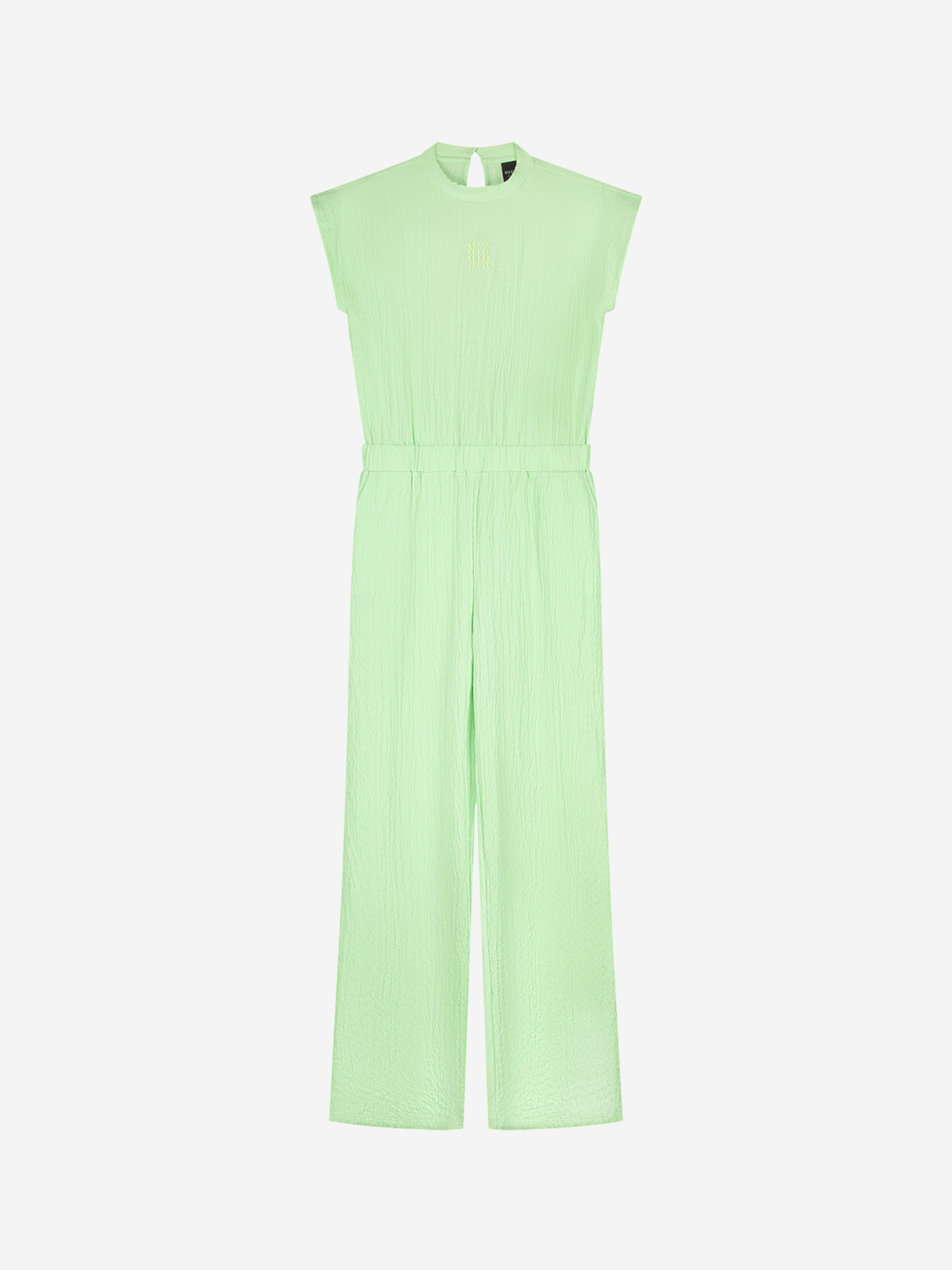 Jumpsuit with elastic waistband