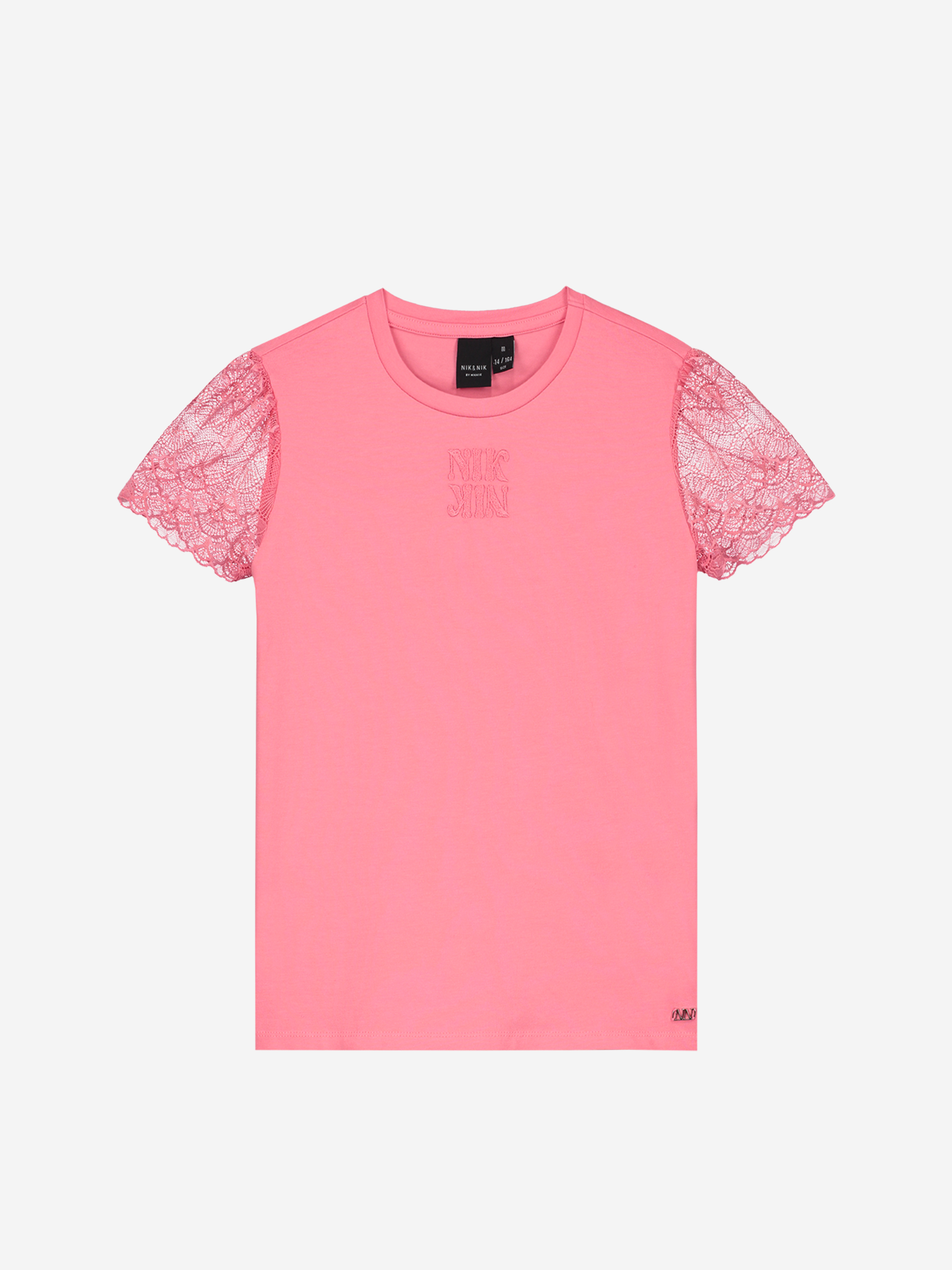 T-shirt with lace sleeves 