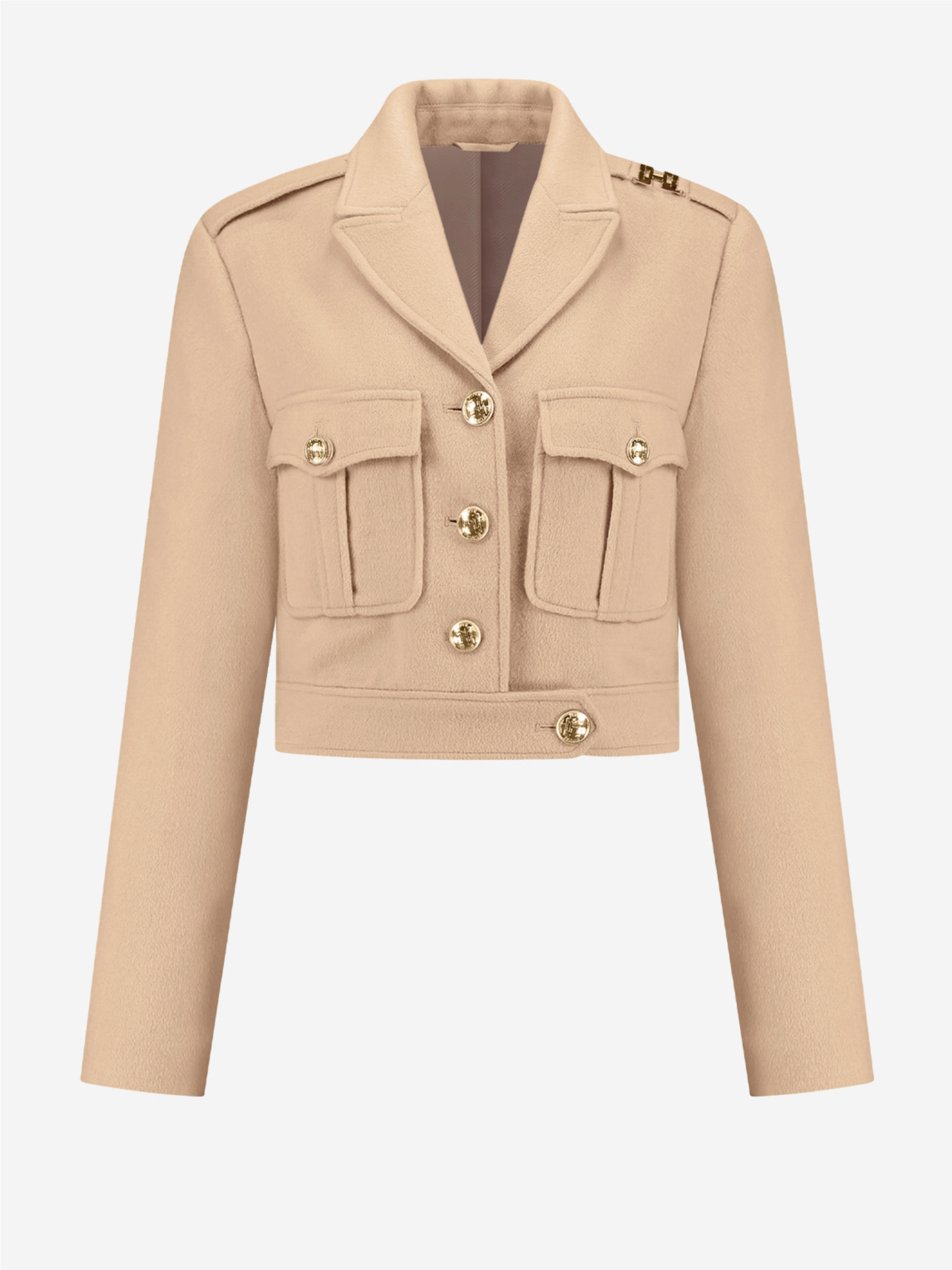 Short coat with FH buttons