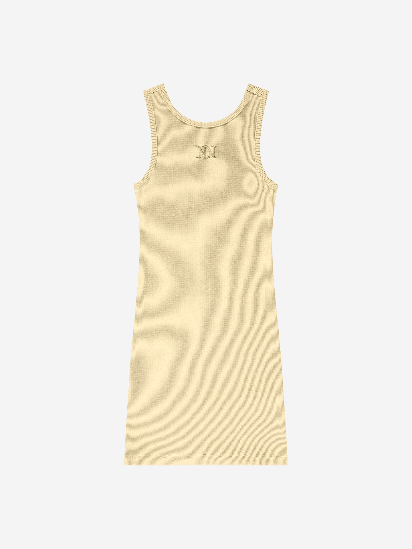 Ribbed dress with embroidered logo