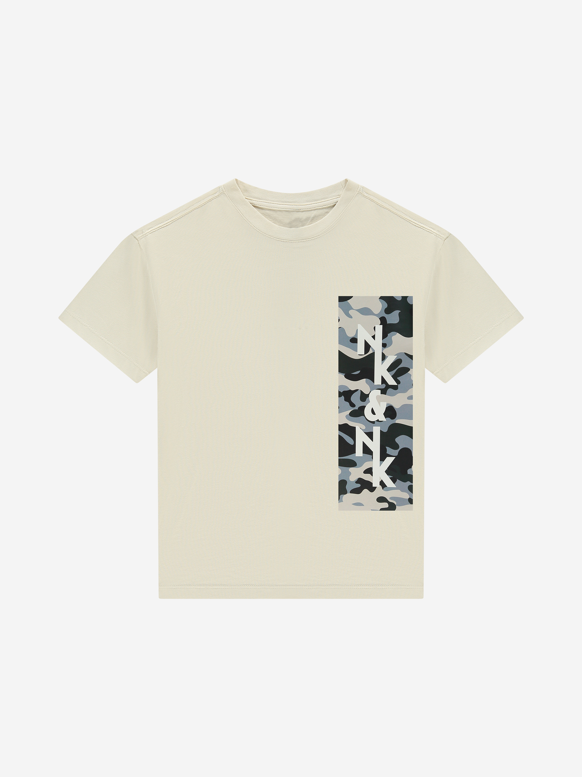 T-shirt with camouflage print and NIK&NIK logo