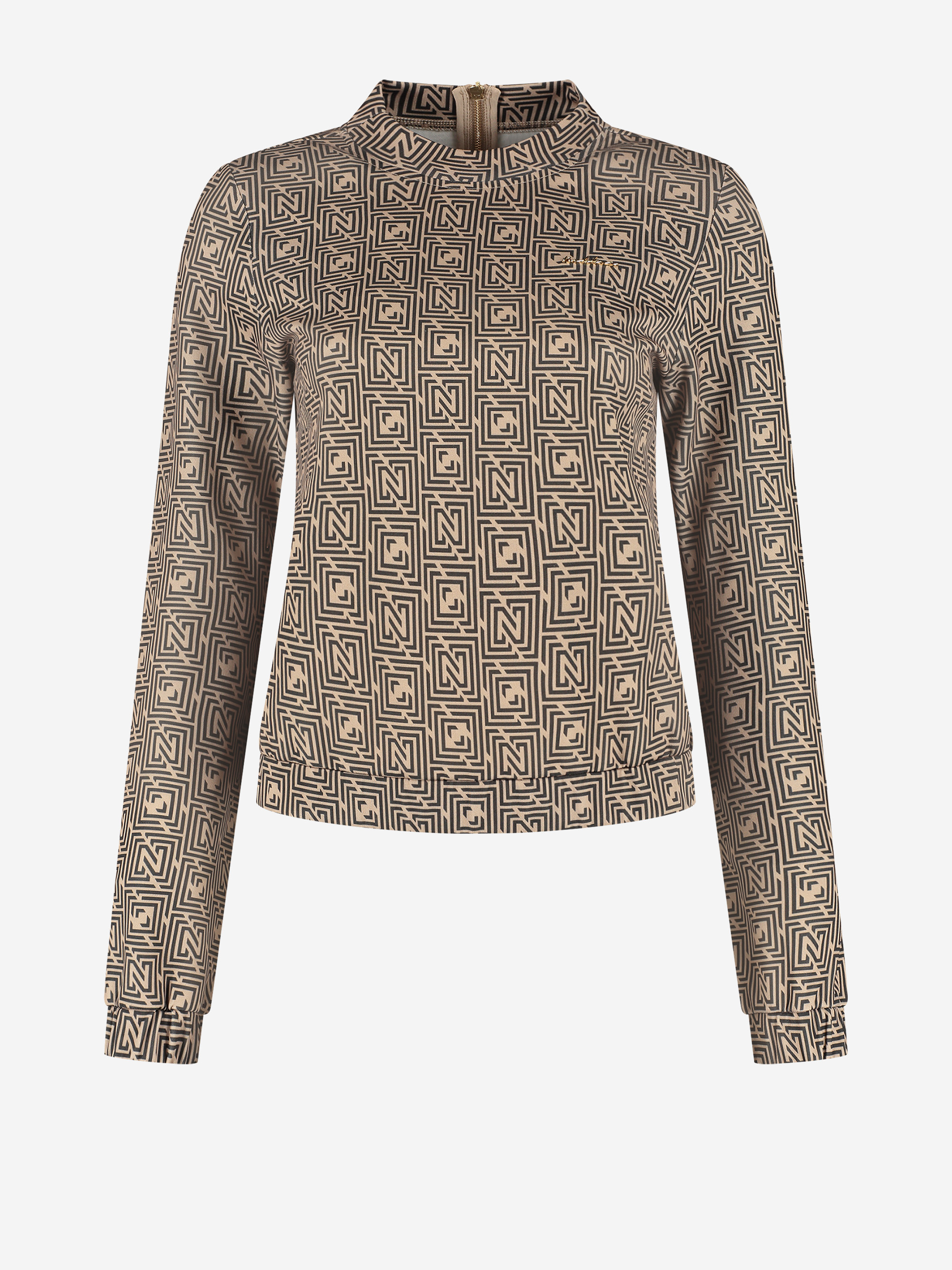 Sweater with logo pattern