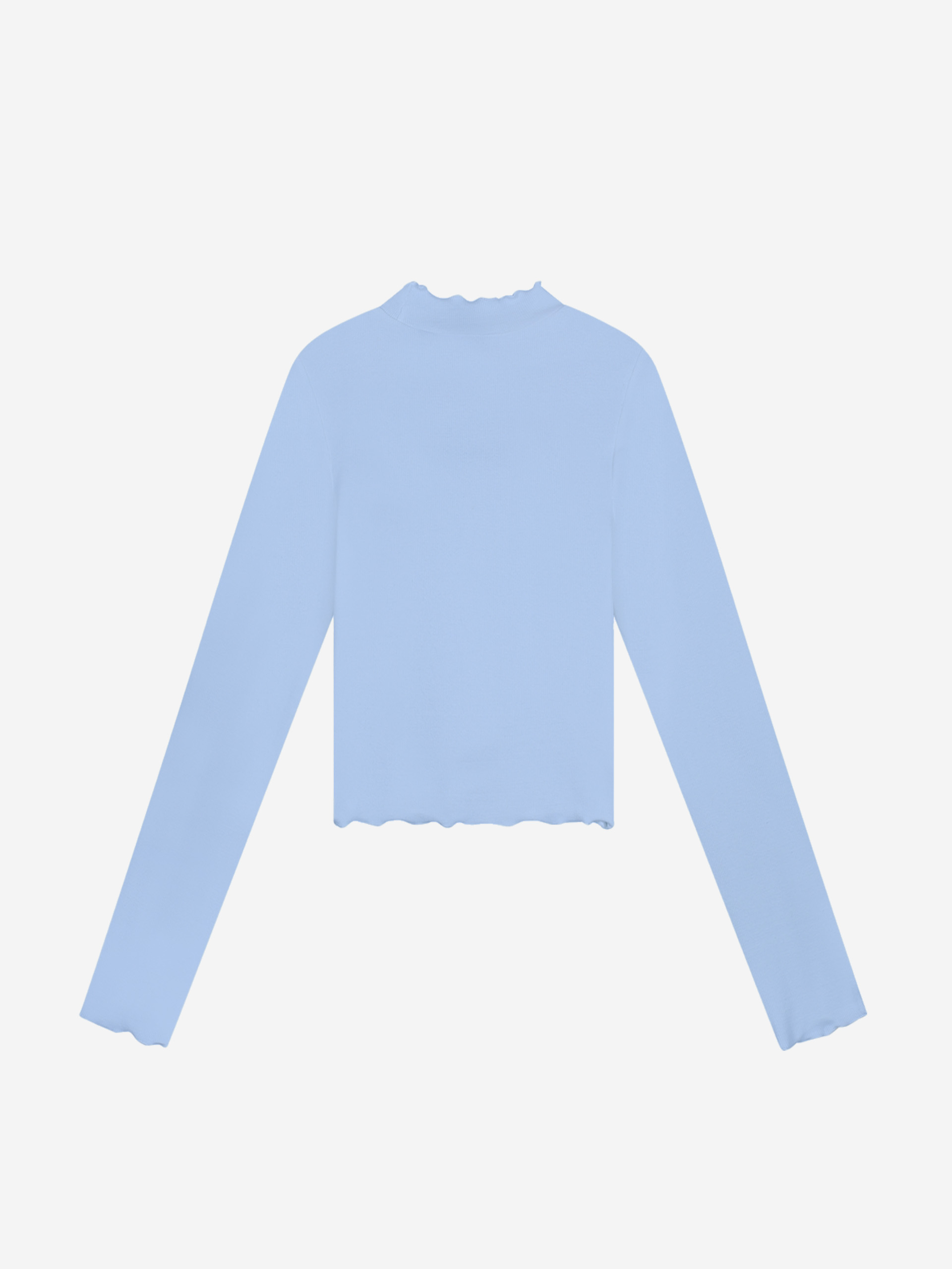 Rib Top Turtle LS Cropped