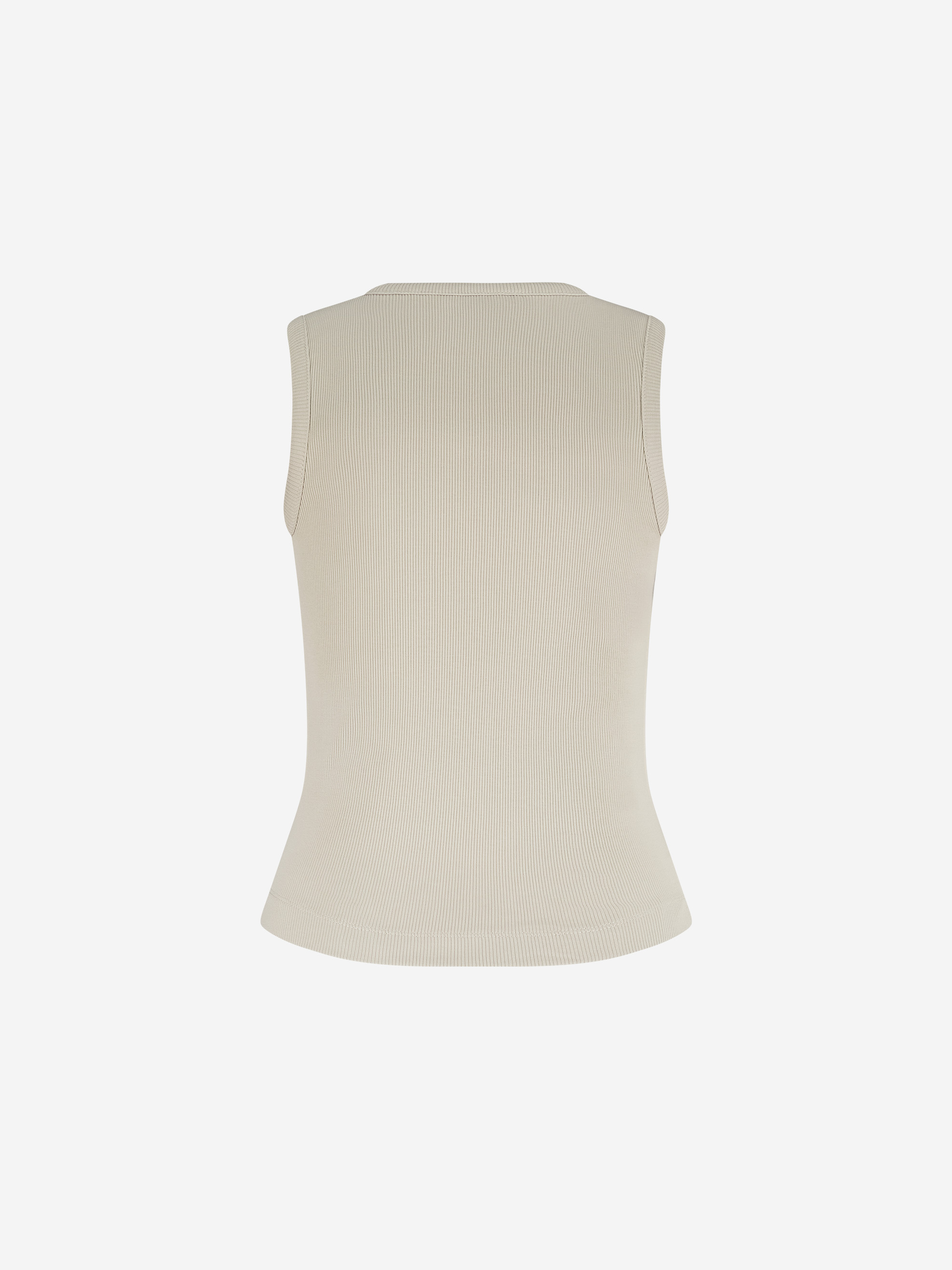 Geribbelde basic top