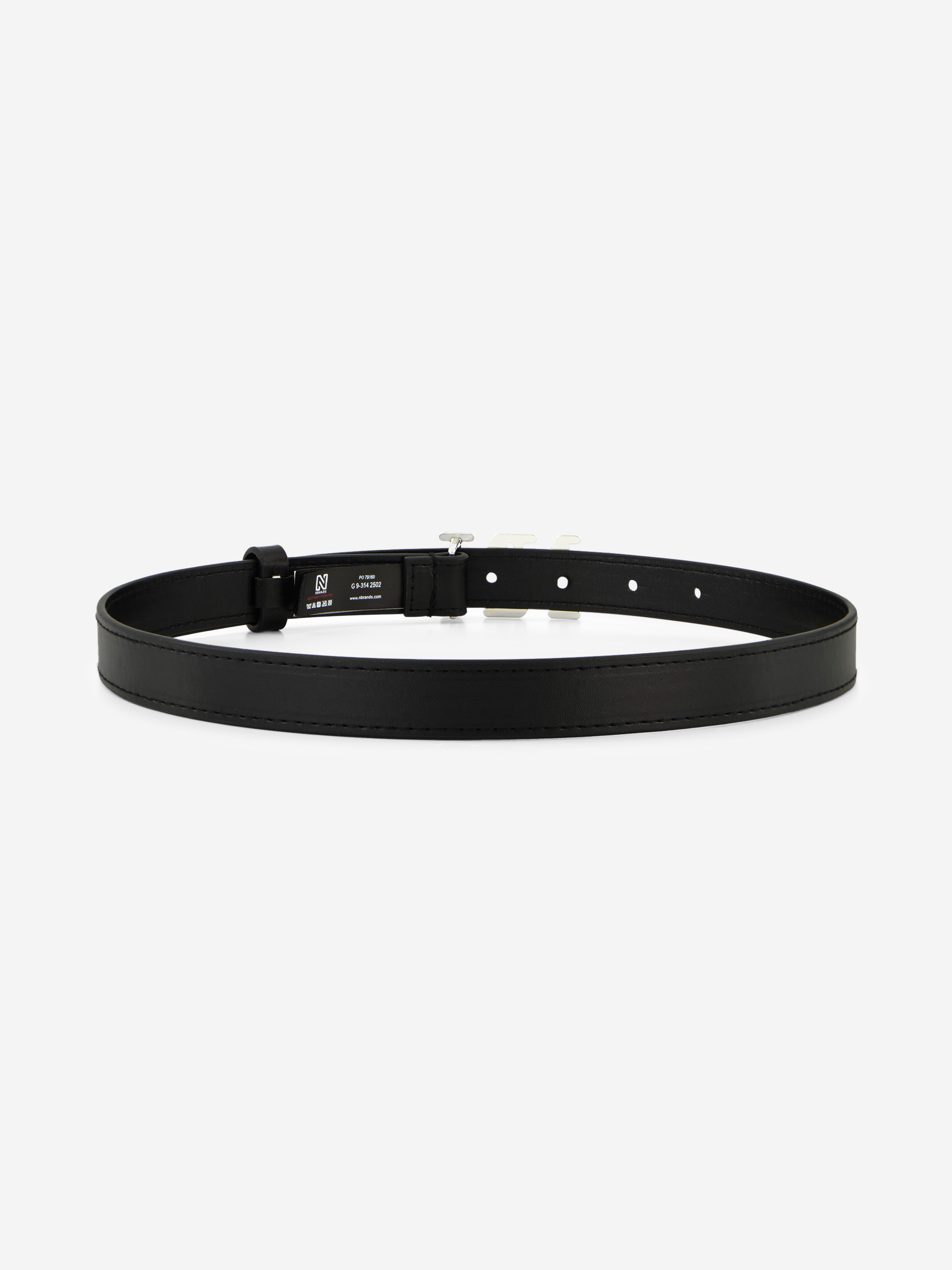 Faux leather belt with N&N buckle