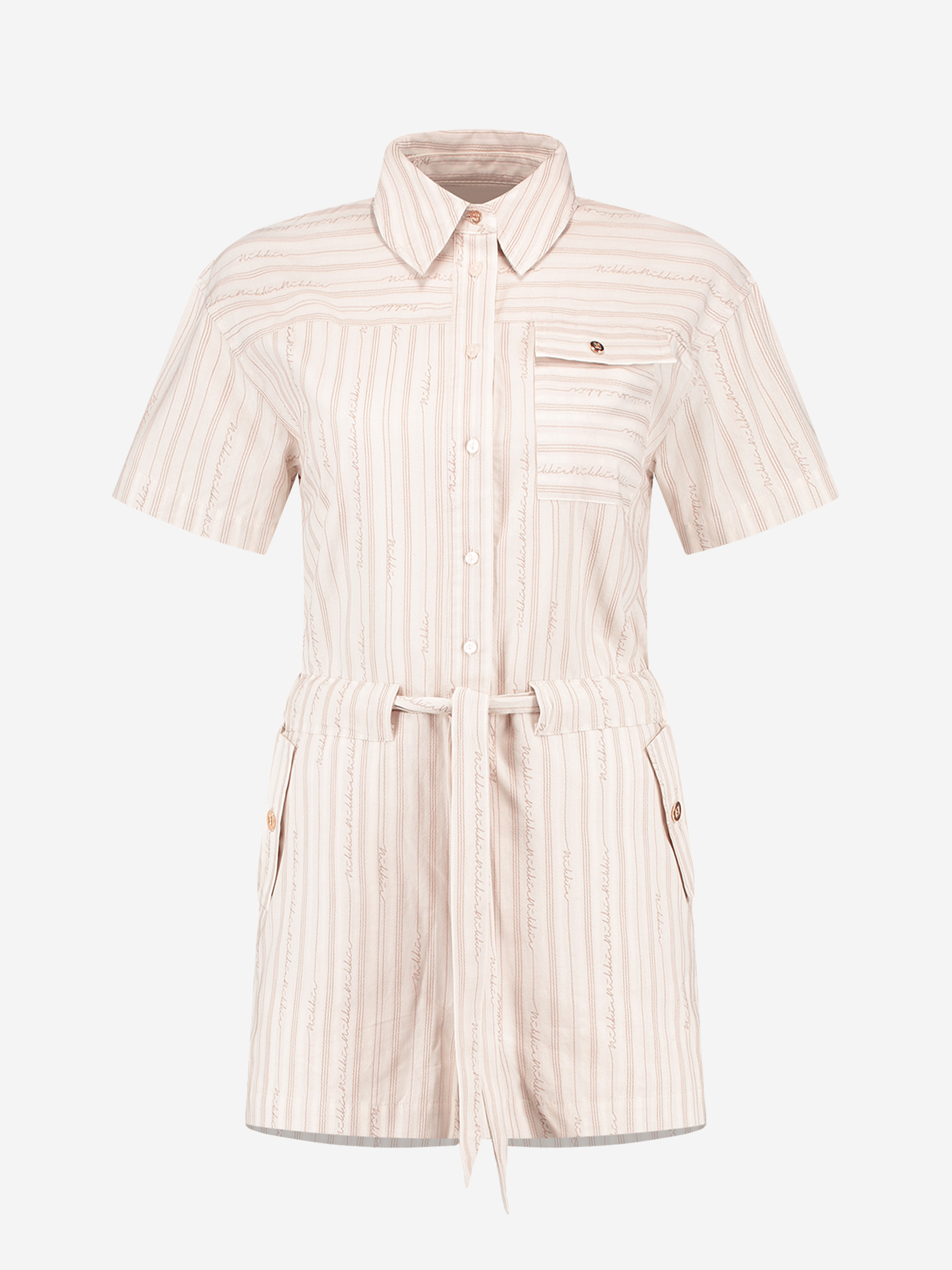 Playsuit with logo pattern