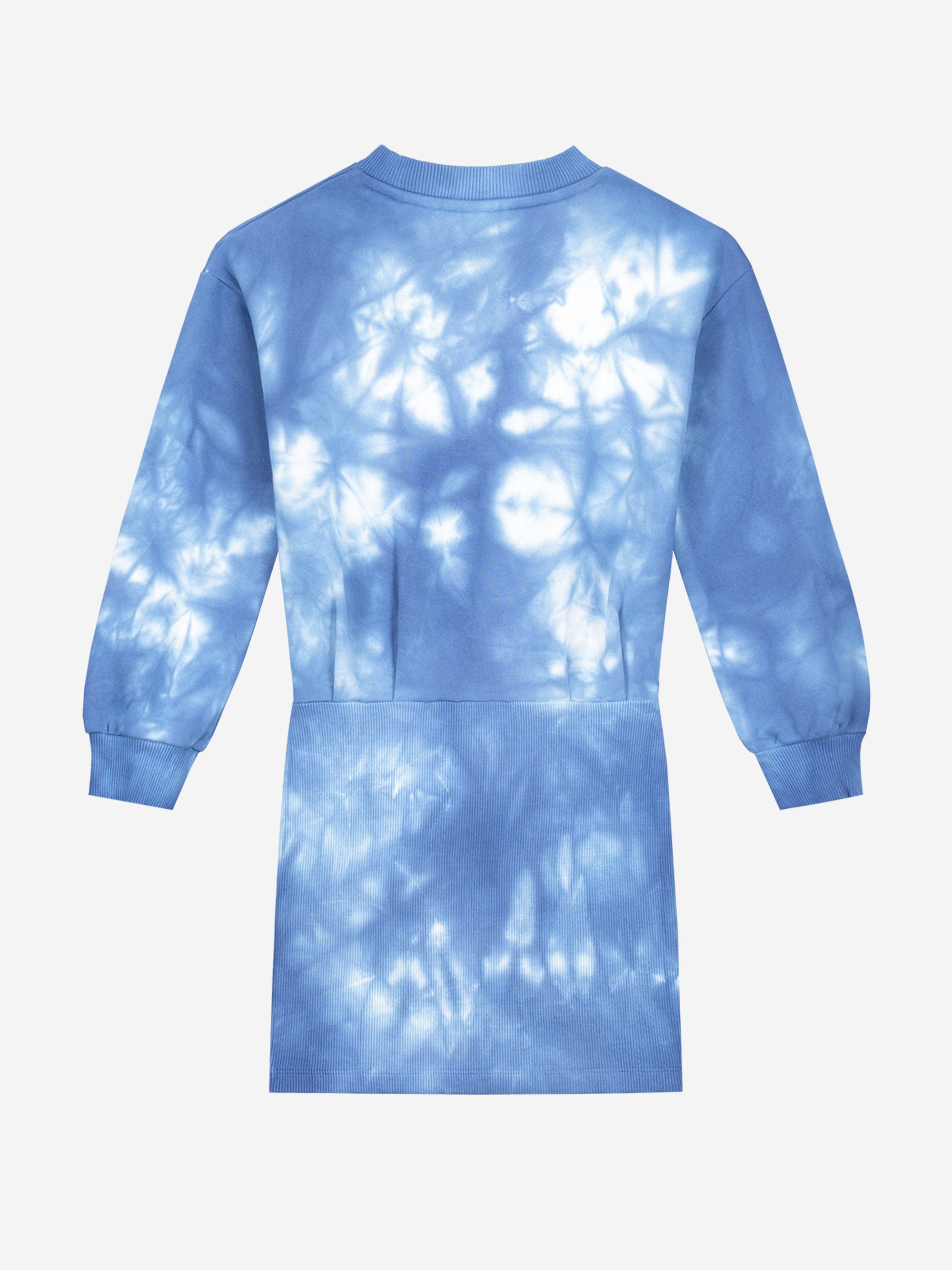 Sweaterjurk met tie-dye print