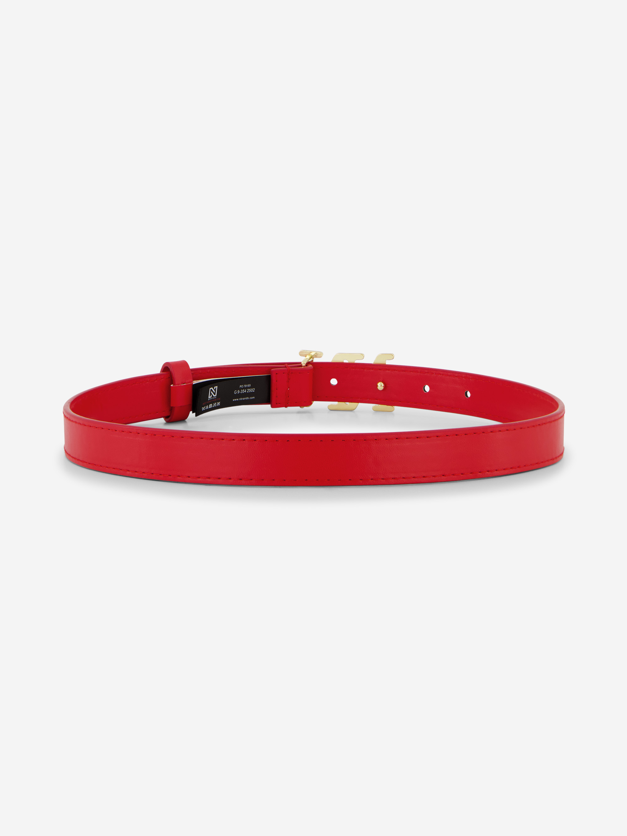 Faux leather belt with N&N buckle
