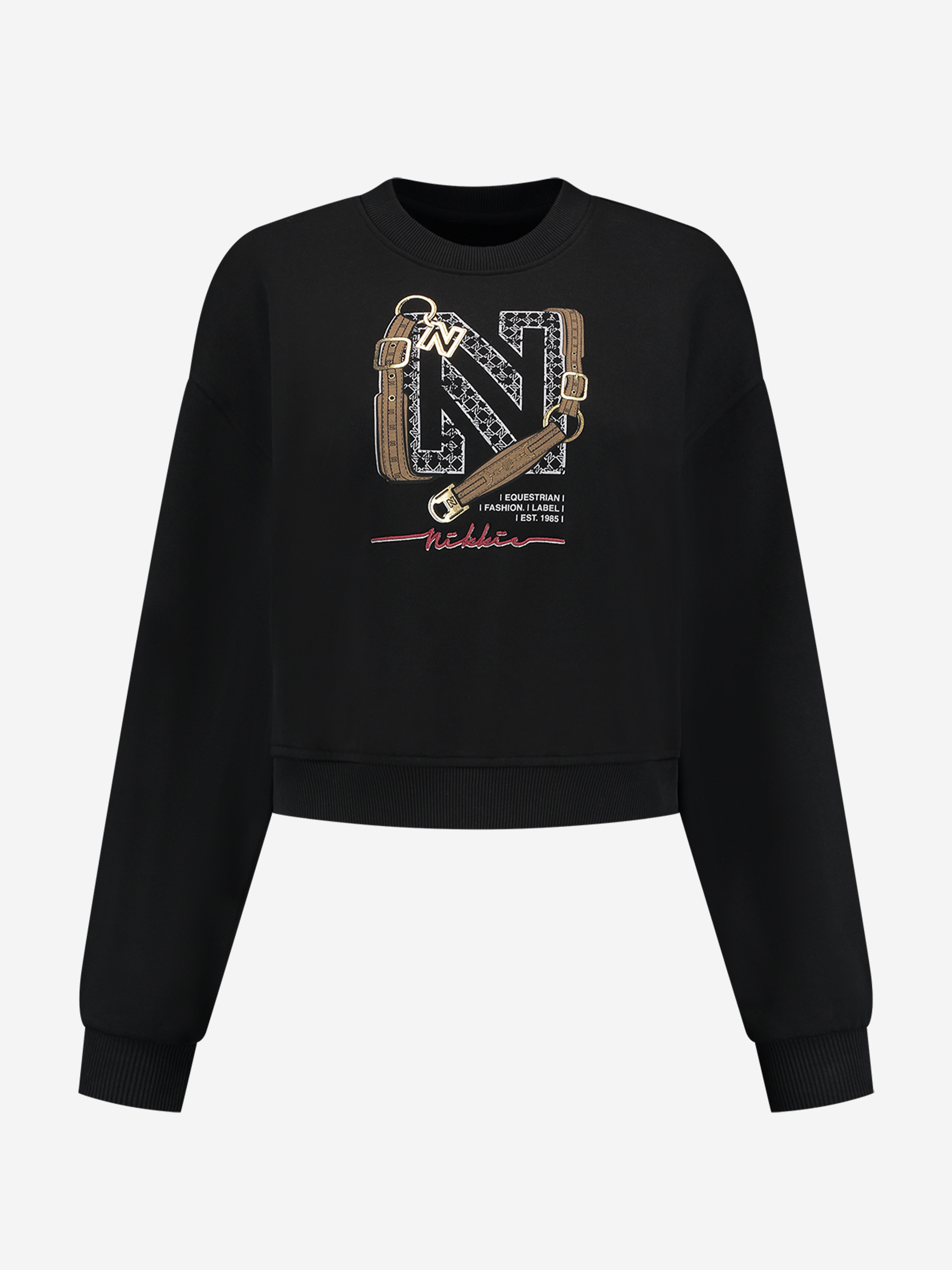 Loose fit sweater with logo print
