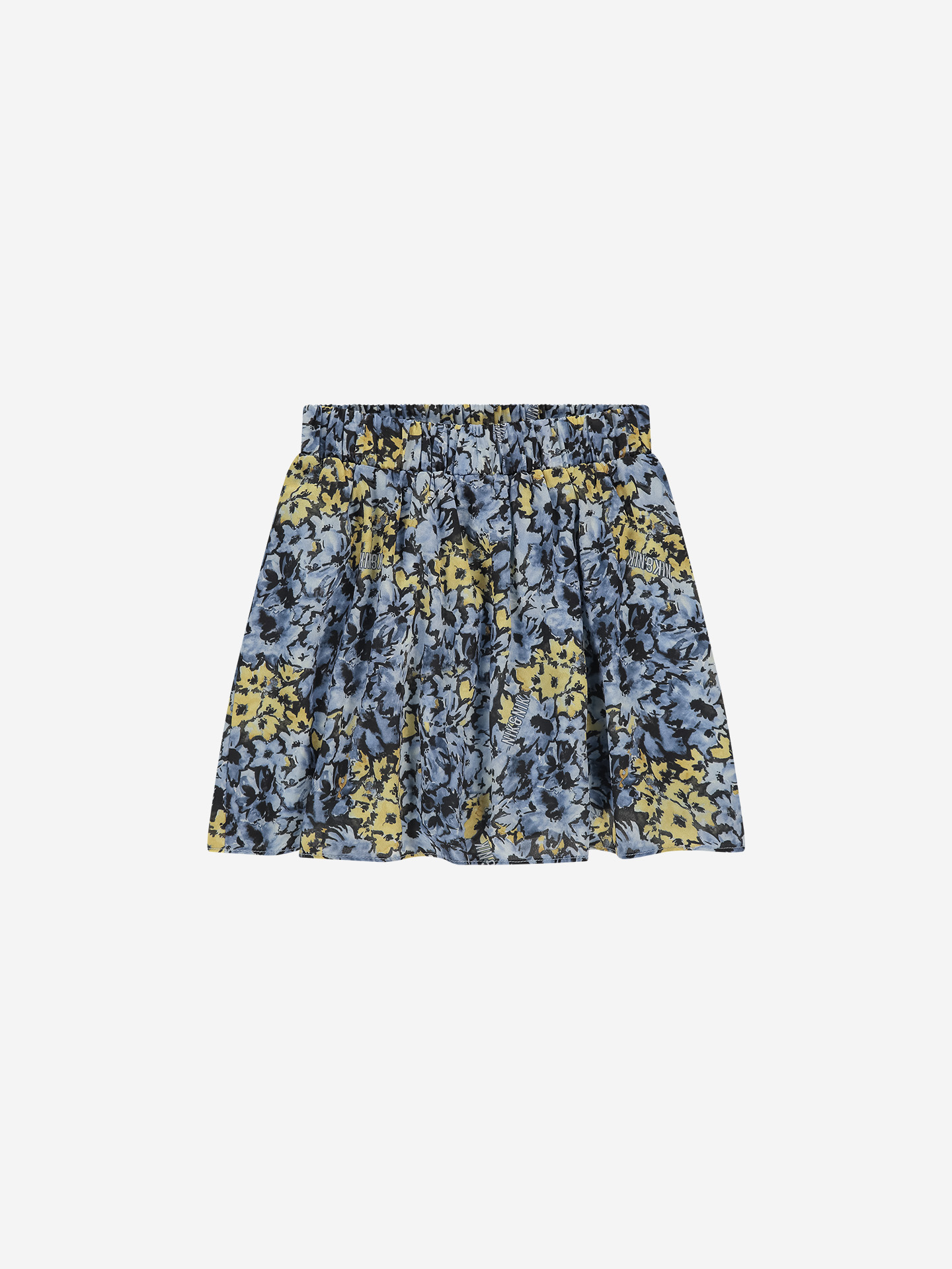 A-line skirt with logo print and elastic waistband