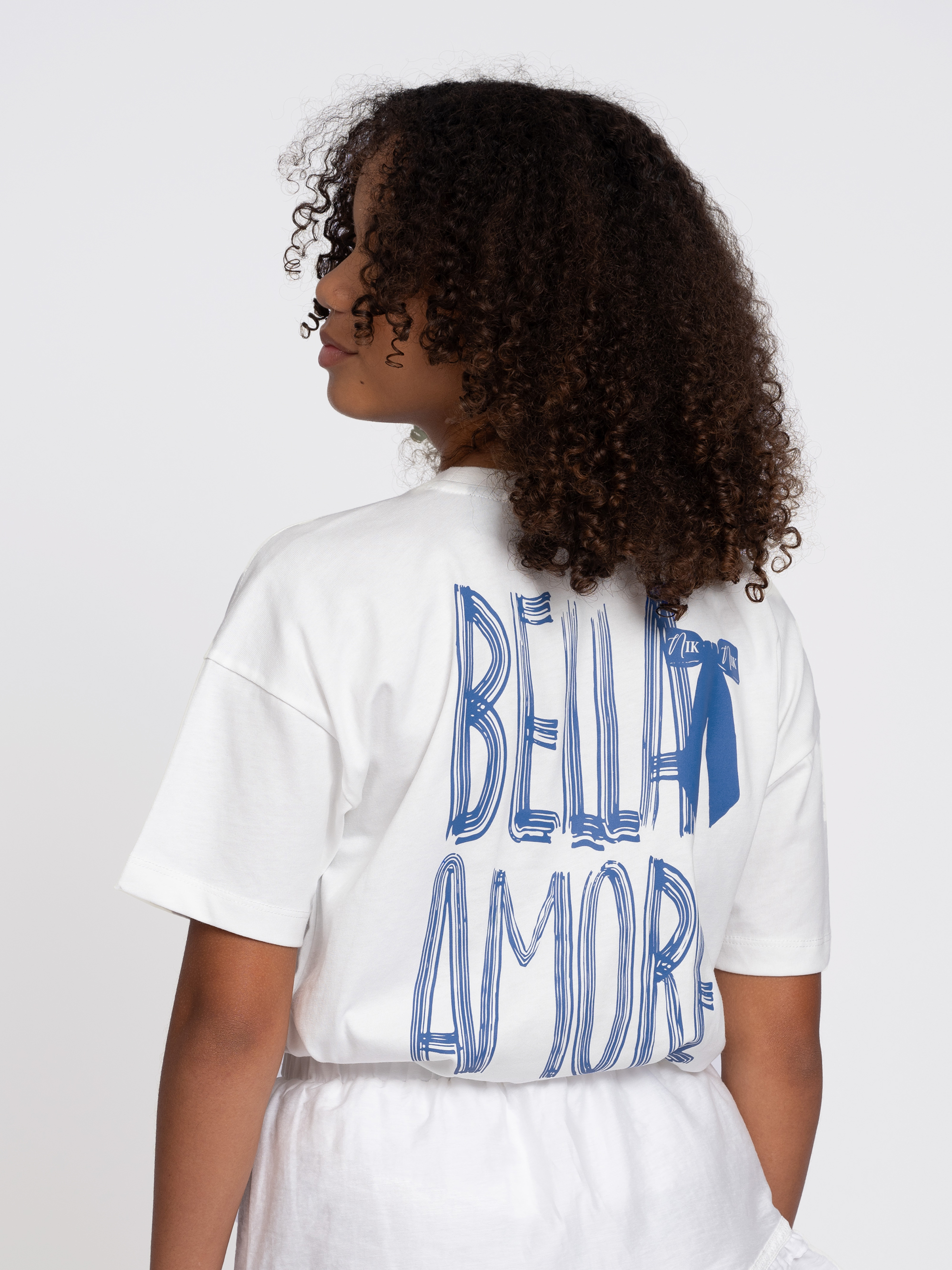 T-shirt met grafische opdruk op rug