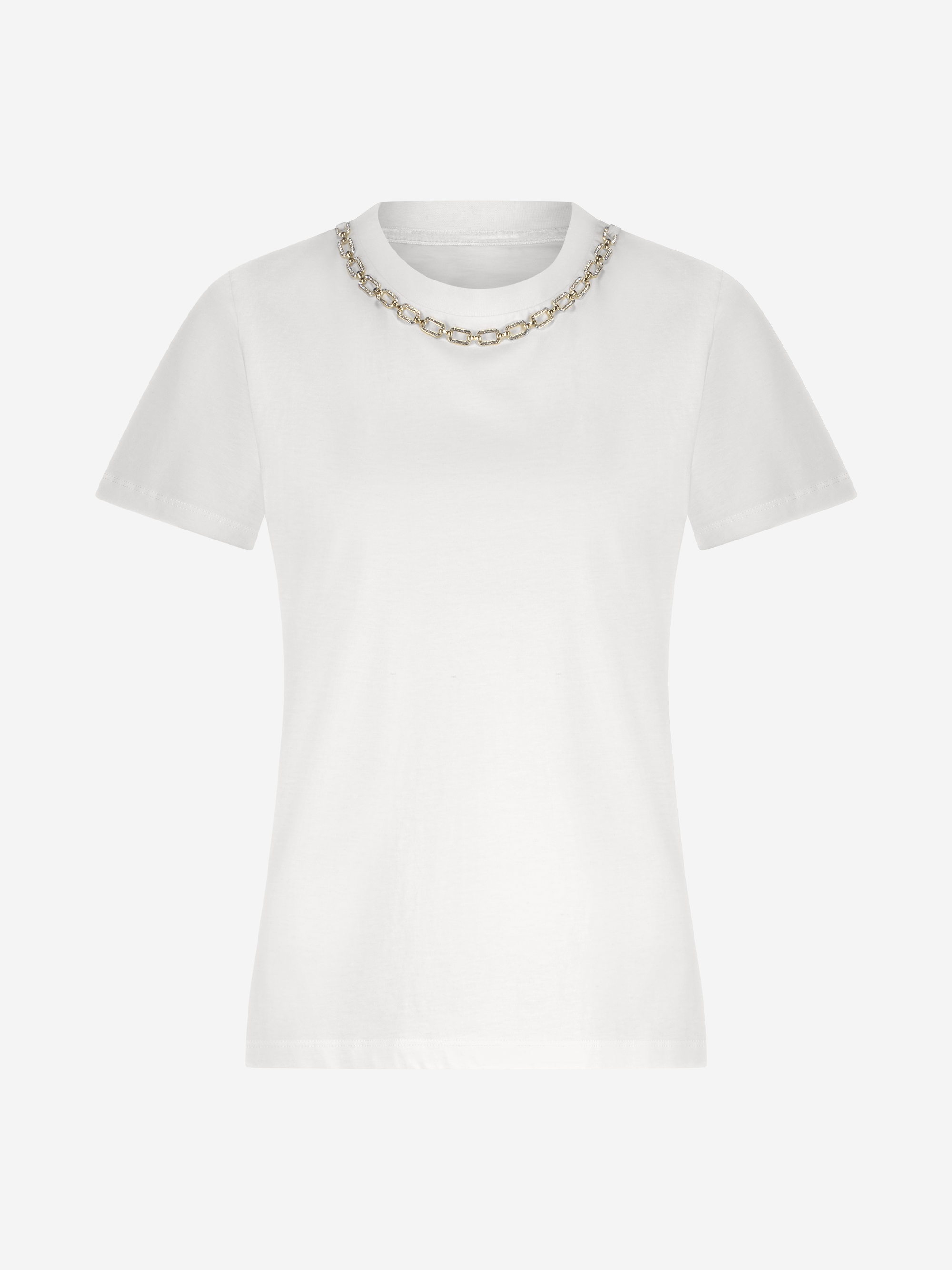 T-shirt met ketting detail bij hals