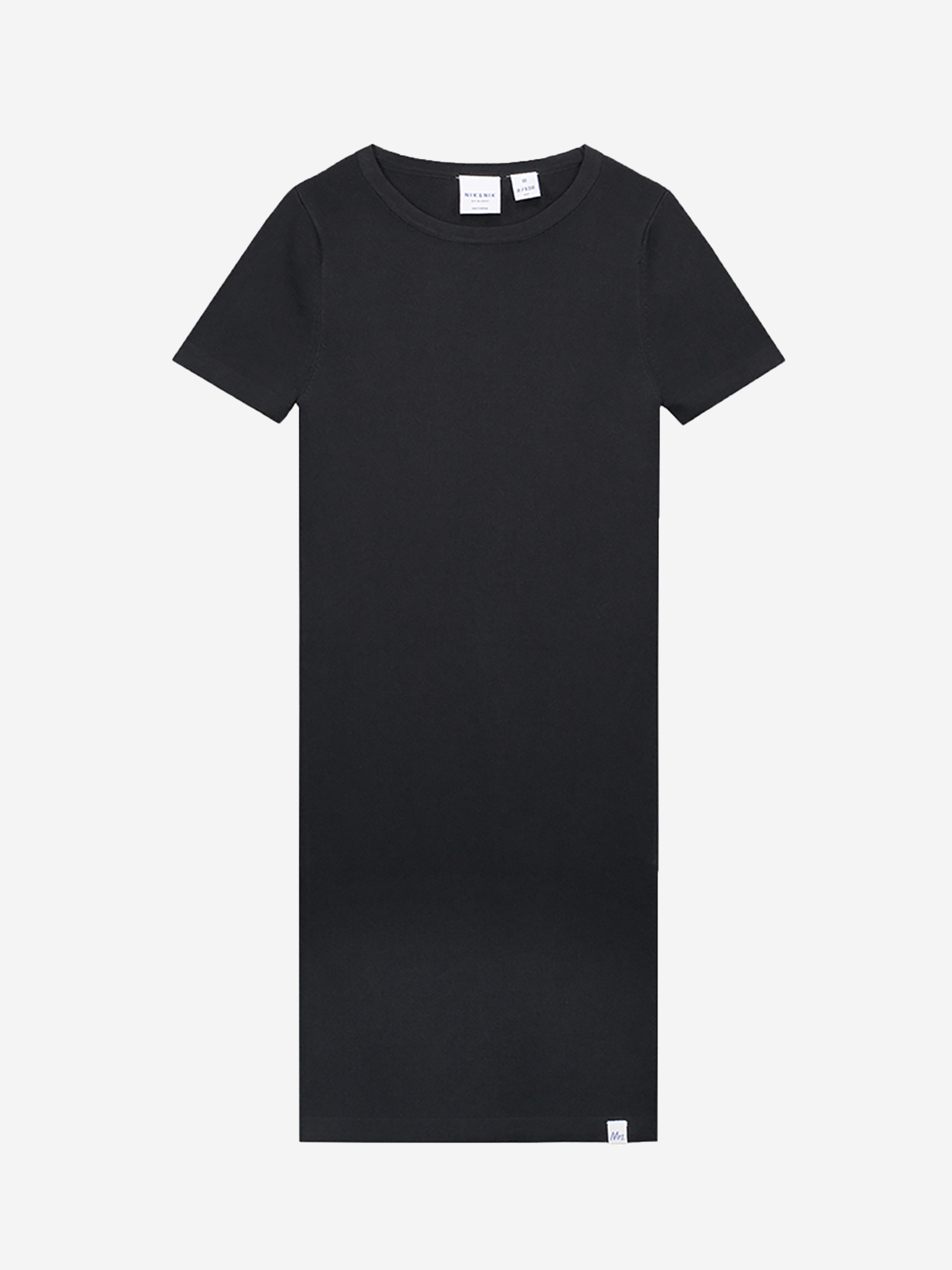 Zwarte jurk met korte mouwen