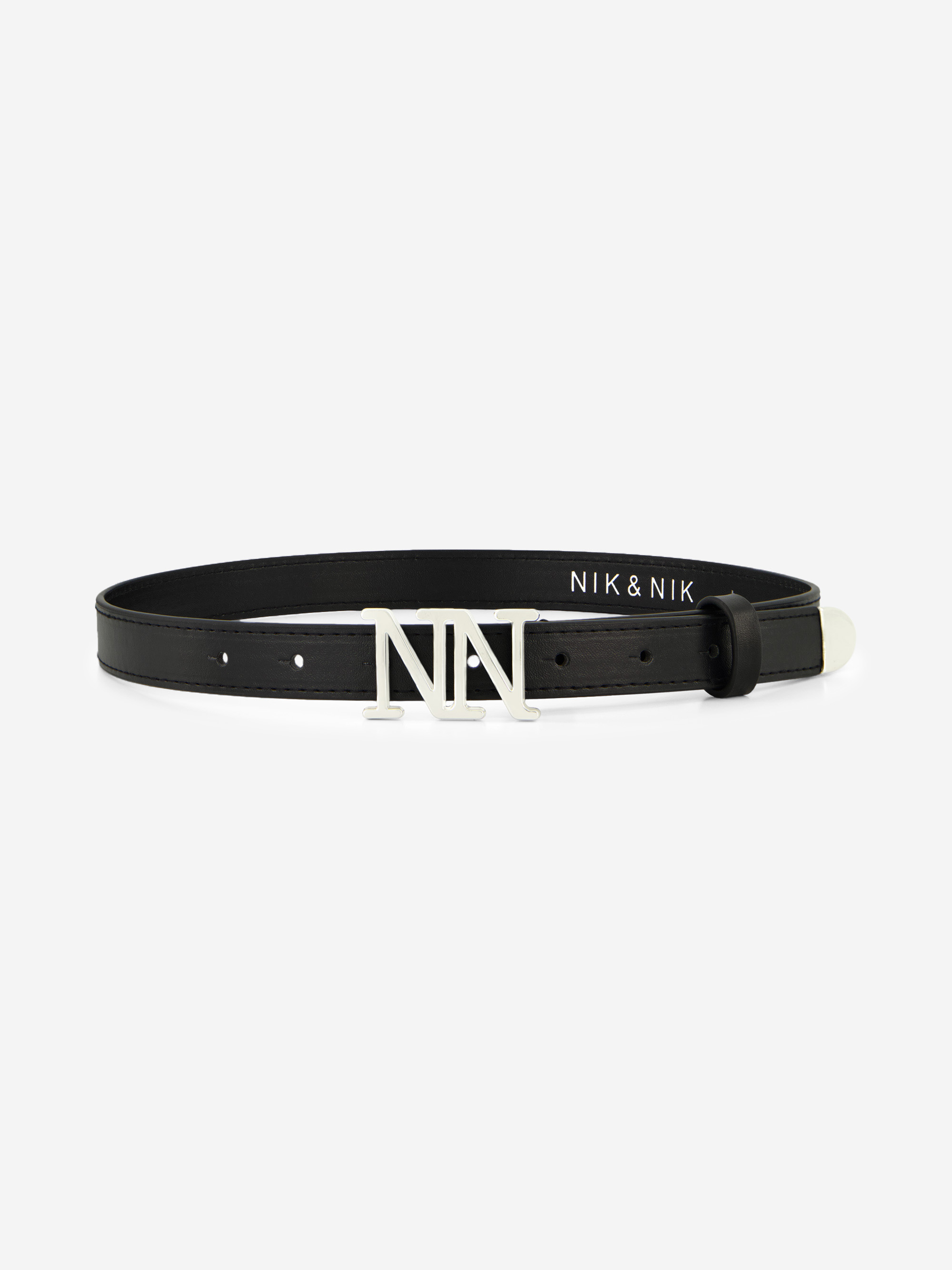 Faux leather belt with N&N buckle