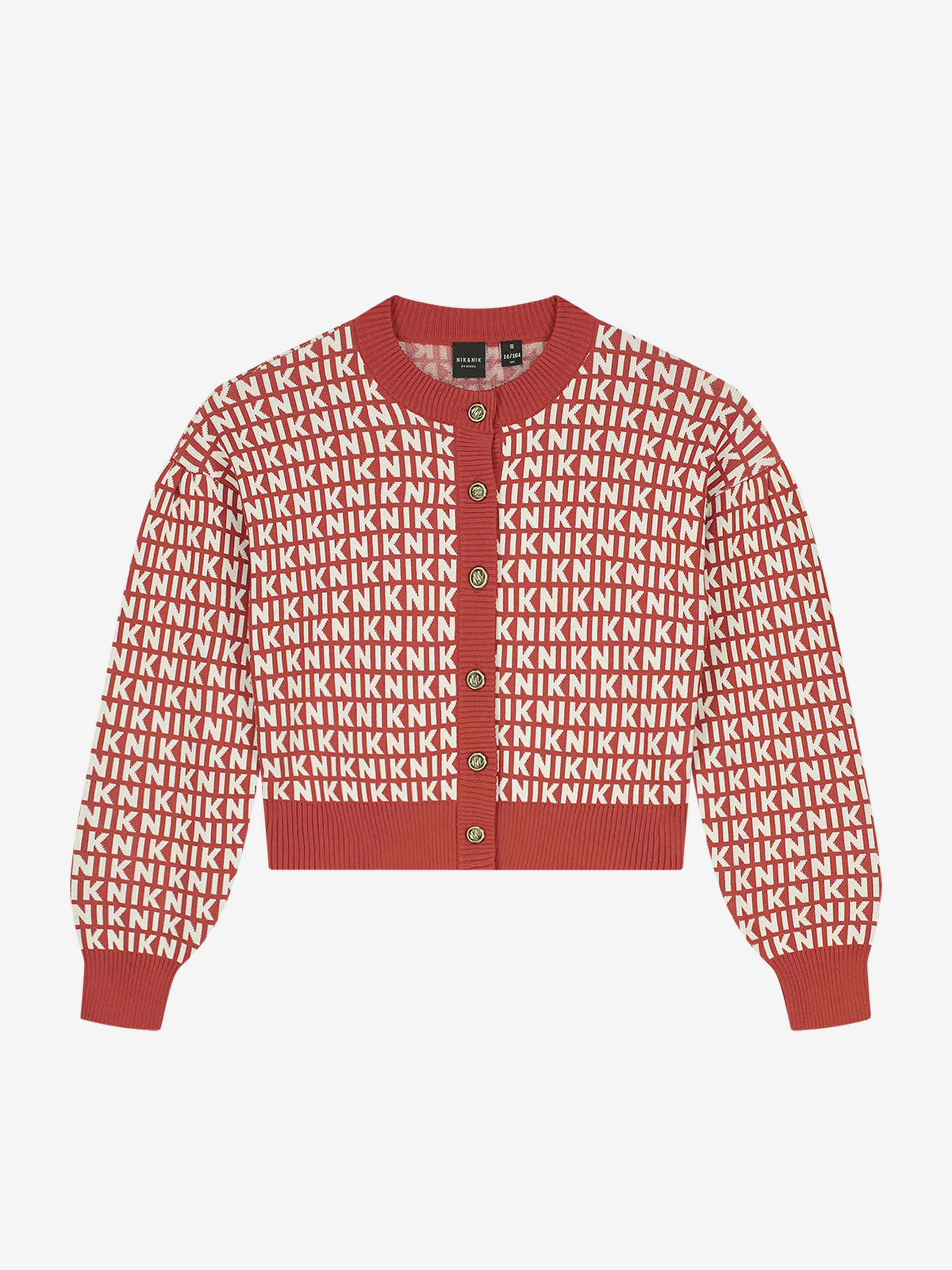 Cardigan with N&N all-over print
