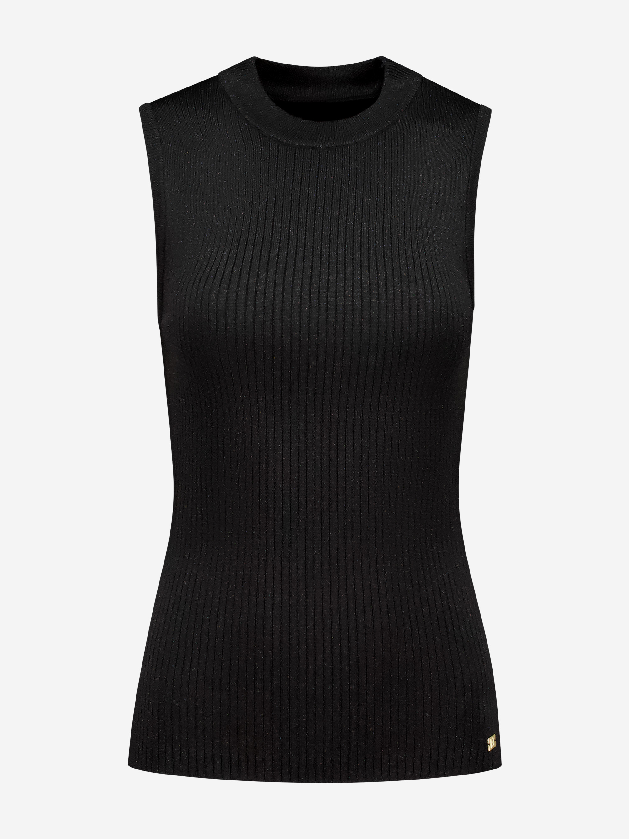 Fitted tank top with glitter