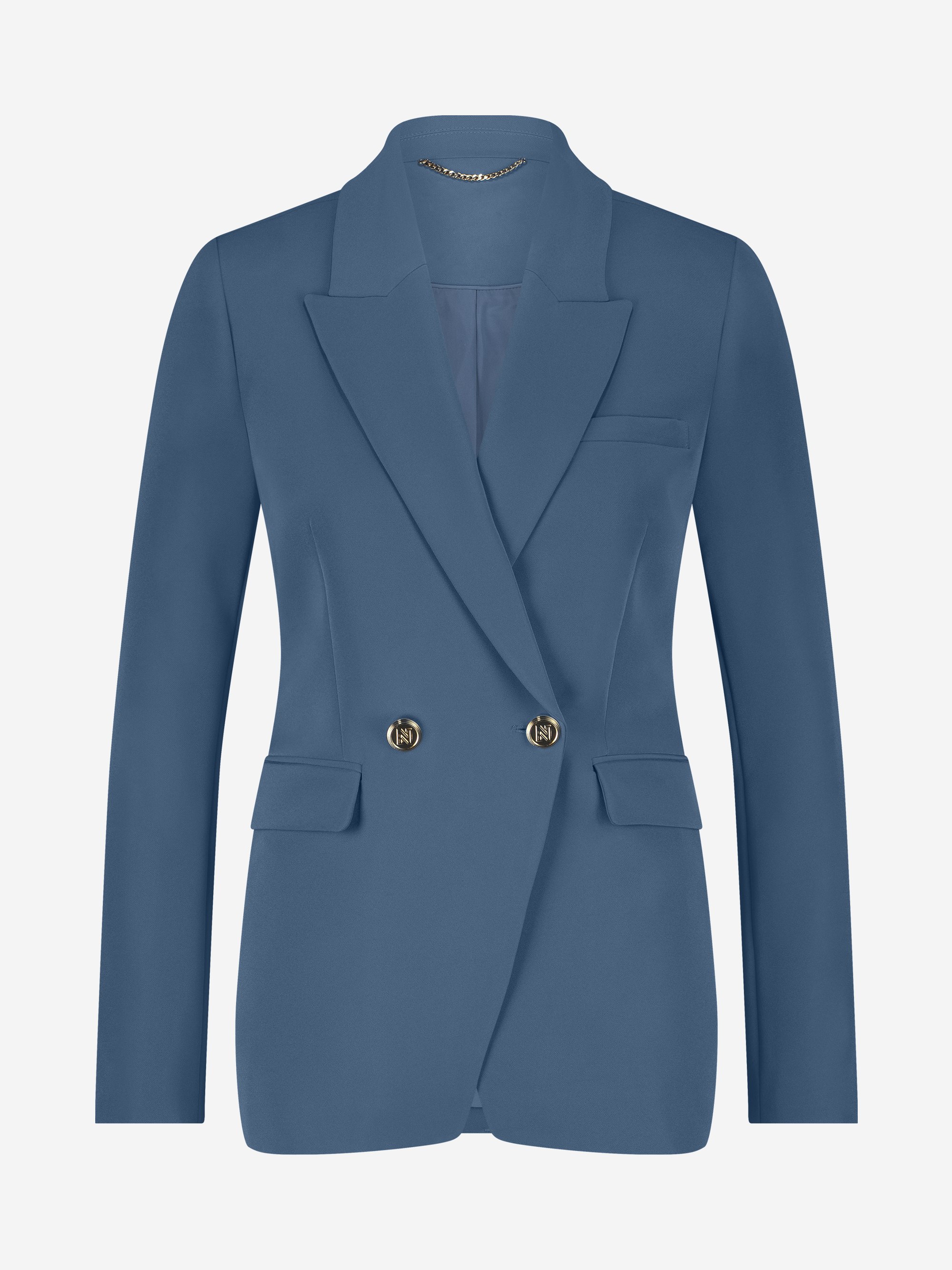 Getailleerde double-breasted blazer met N-knopen