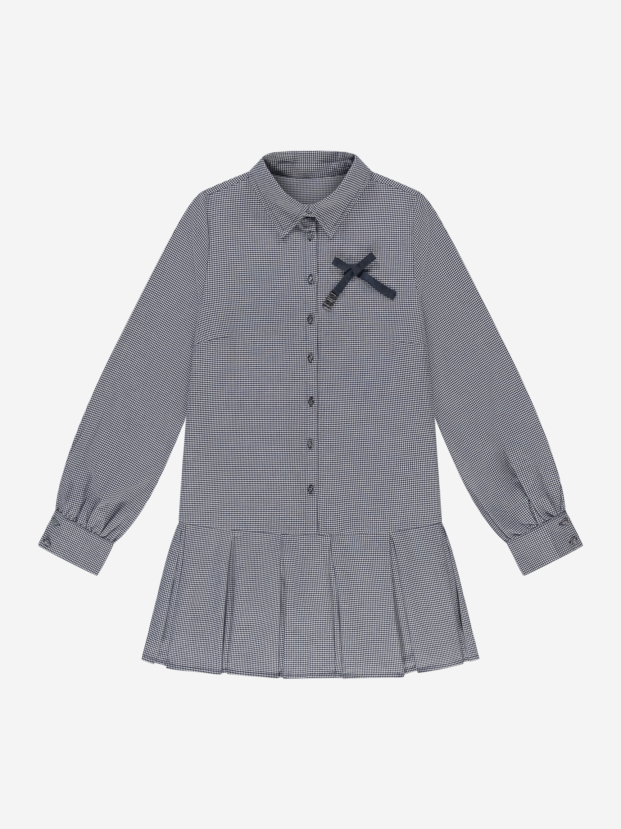 Geruite jurk met strik detail
