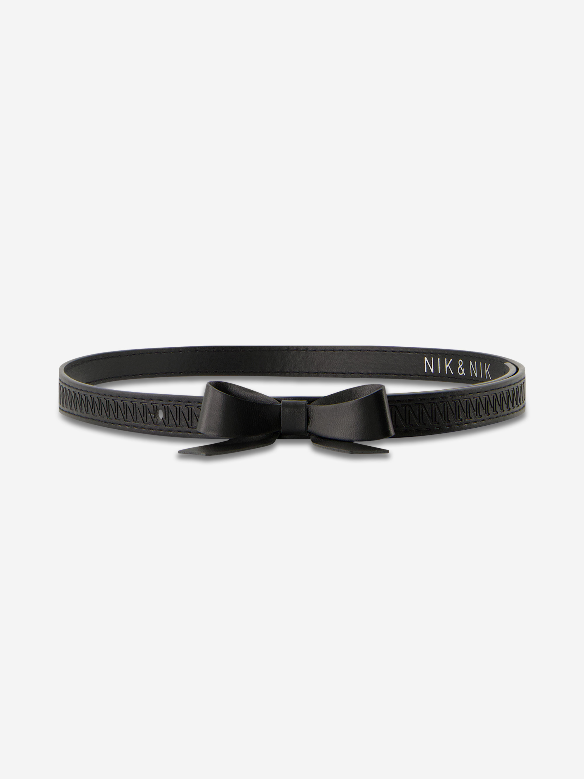 Riem met logo patroon en strik