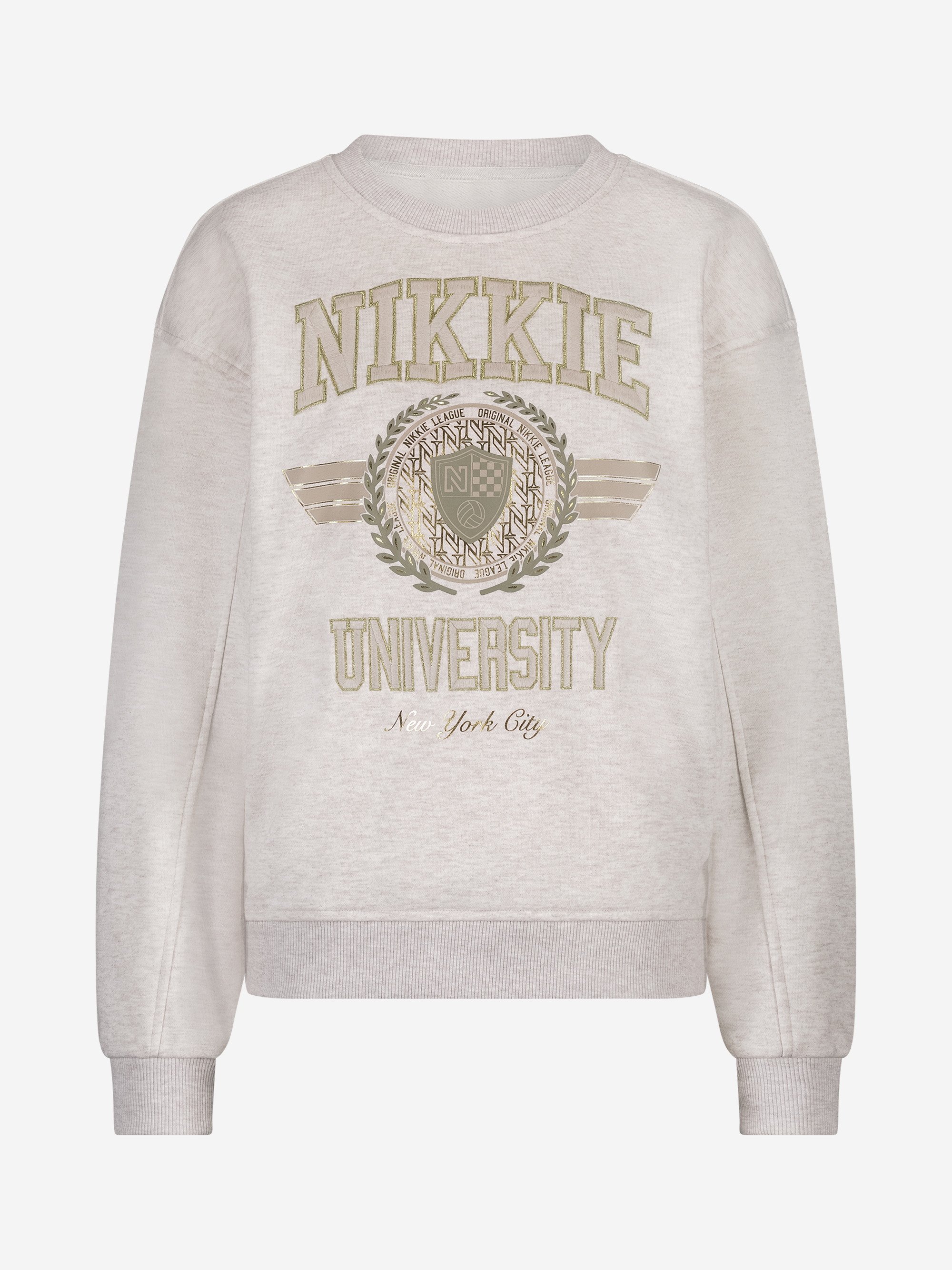 Sweater with NIKKIE university print