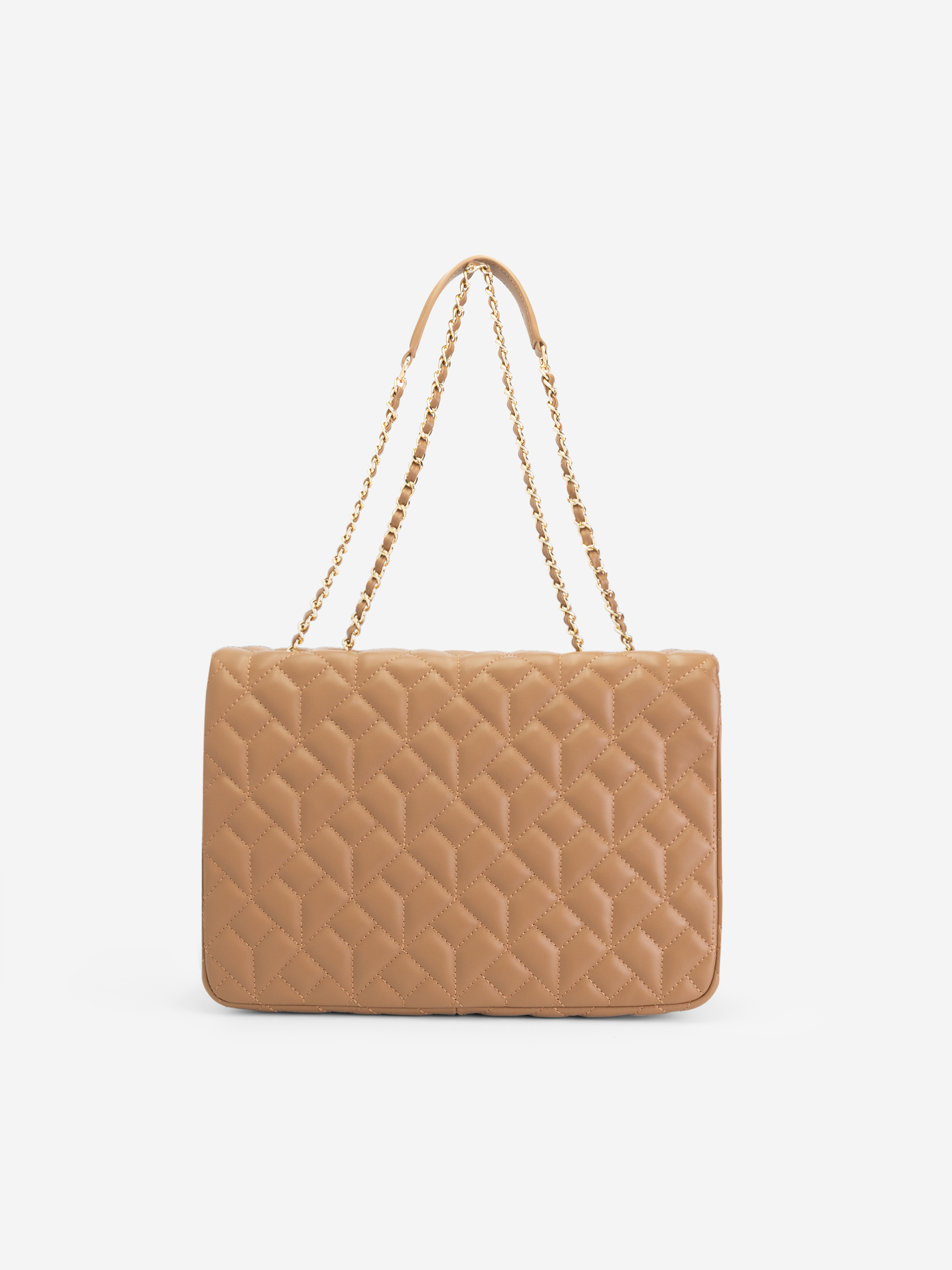 Gewatteerde tas met ketting detail 