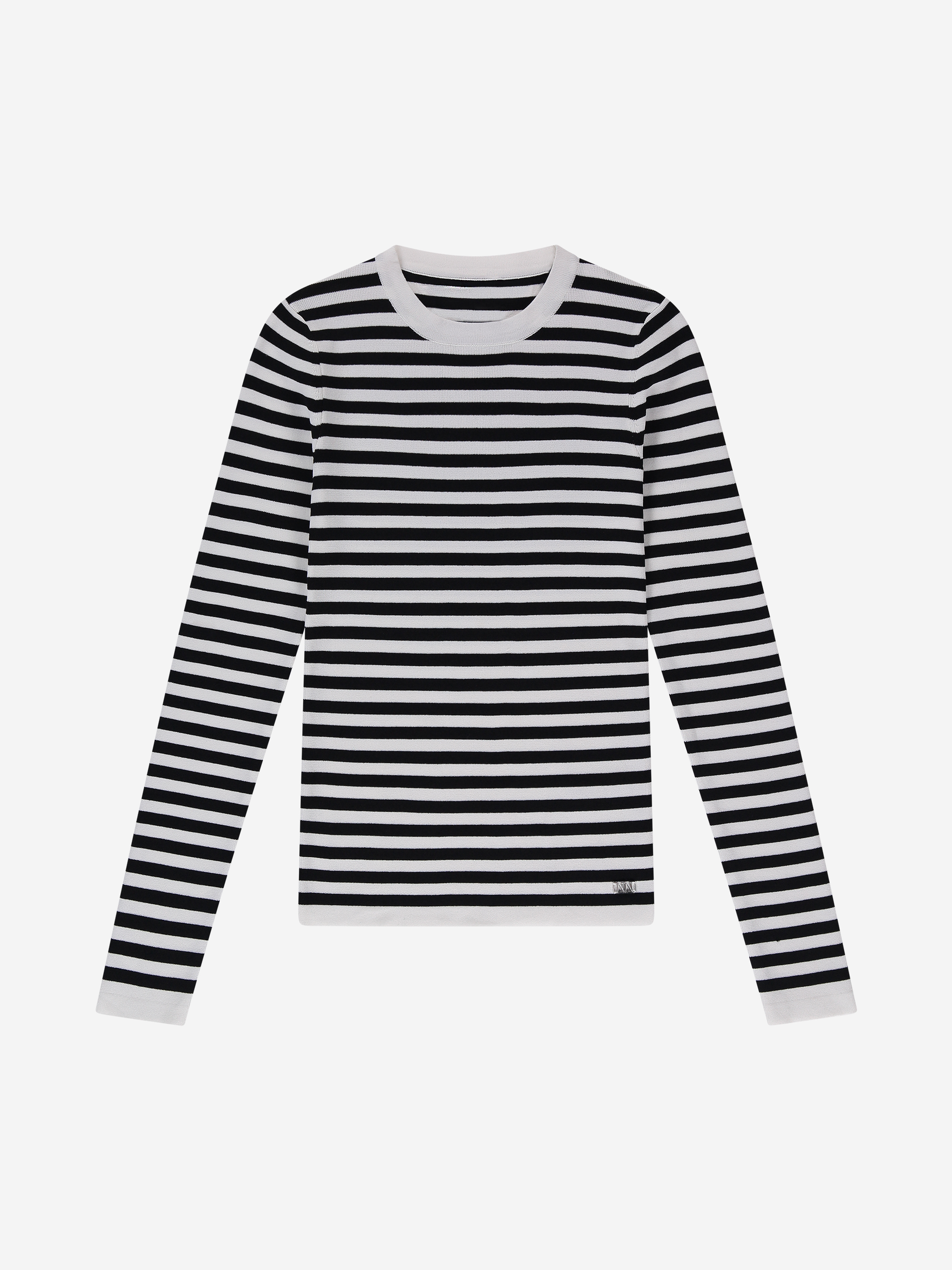 Fitted top with stripes