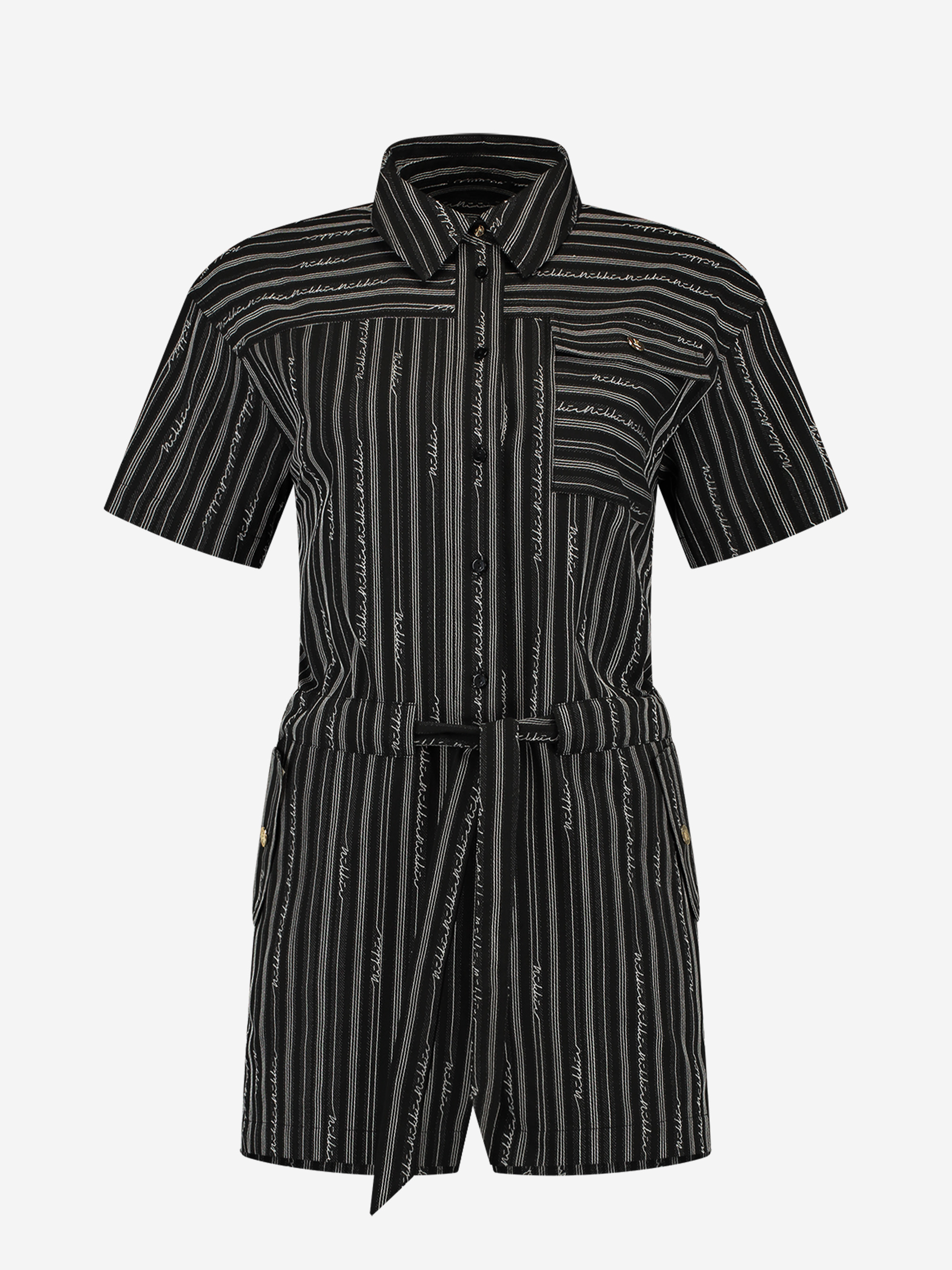 Playsuit with logo pattern