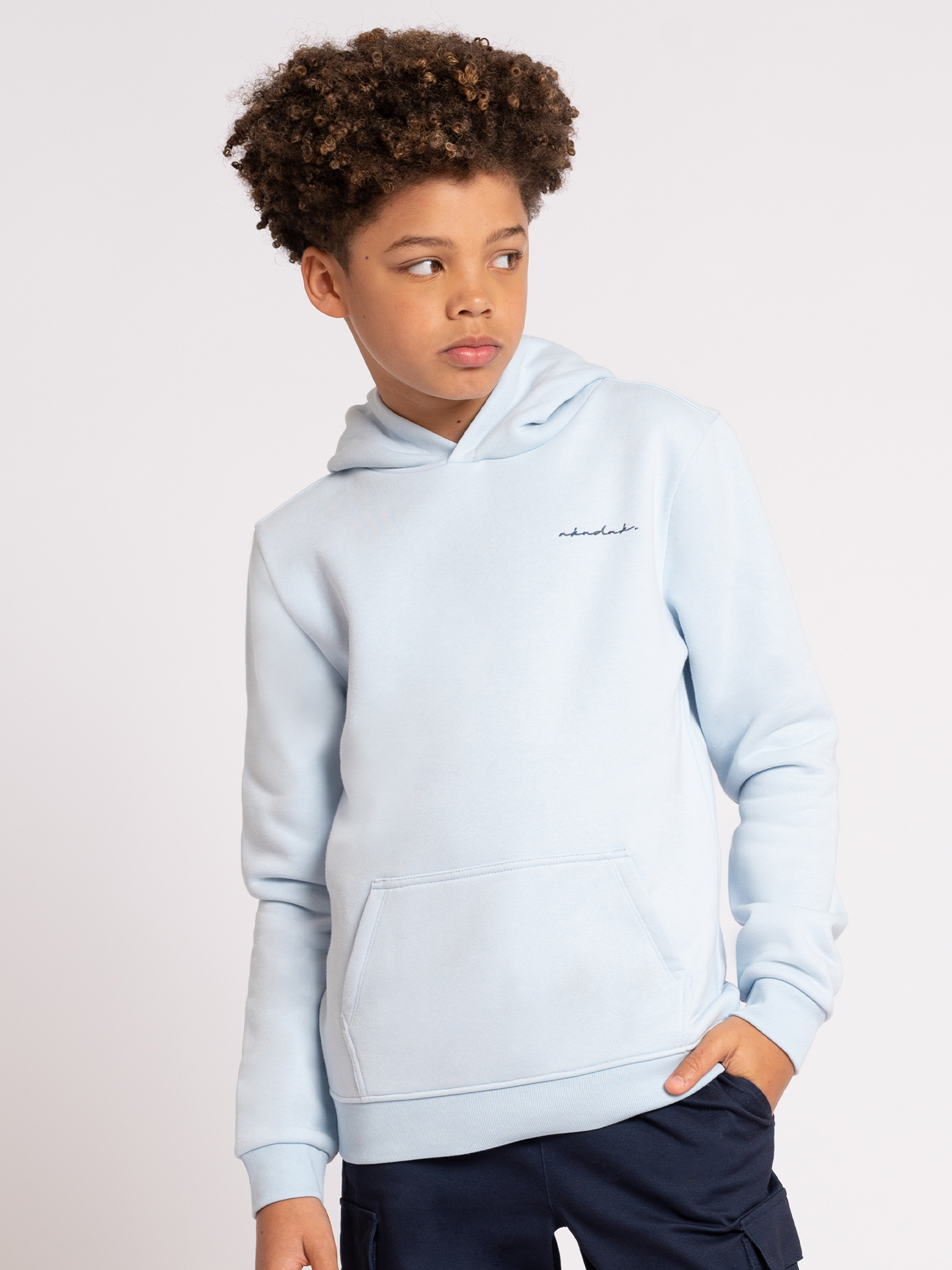 Hoodie met klein logo 