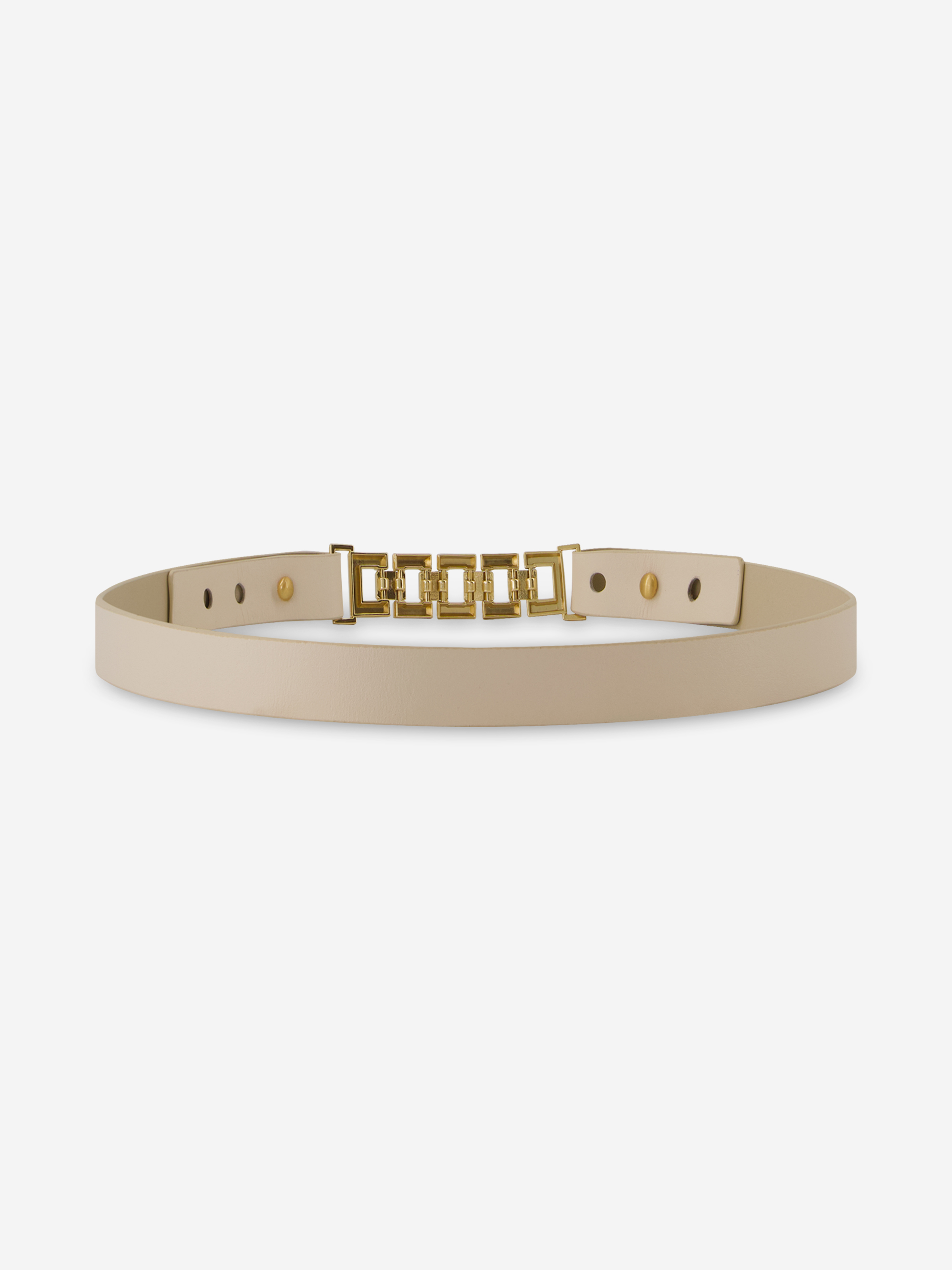 Leren tailleriem met ketting gesp